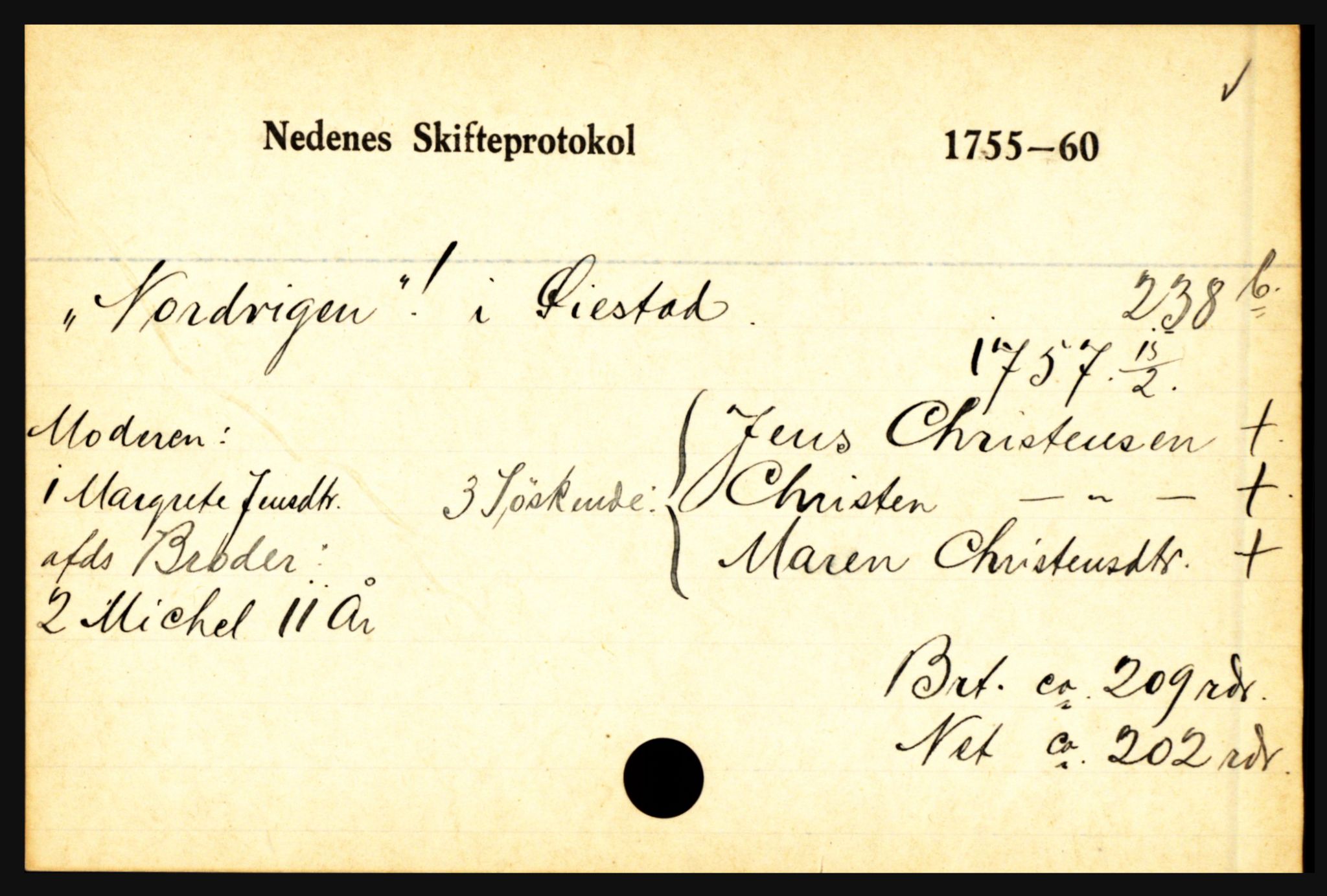 Nedenes sorenskriveri før 1824, AV/SAK-1221-0007/H, p. 22399