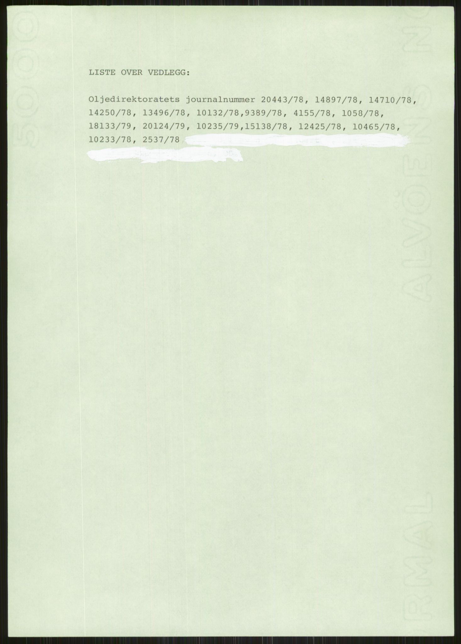 Justisdepartementet, Granskningskommisjonen ved Alexander Kielland-ulykken 27.3.1980, AV/RA-S-1165/D/L0010: E CFEM (E20-E35 av 35)/G Oljedirektoratet (Doku.liste + G1-G3, G6-G8 av 8), 1980-1981, p. 650