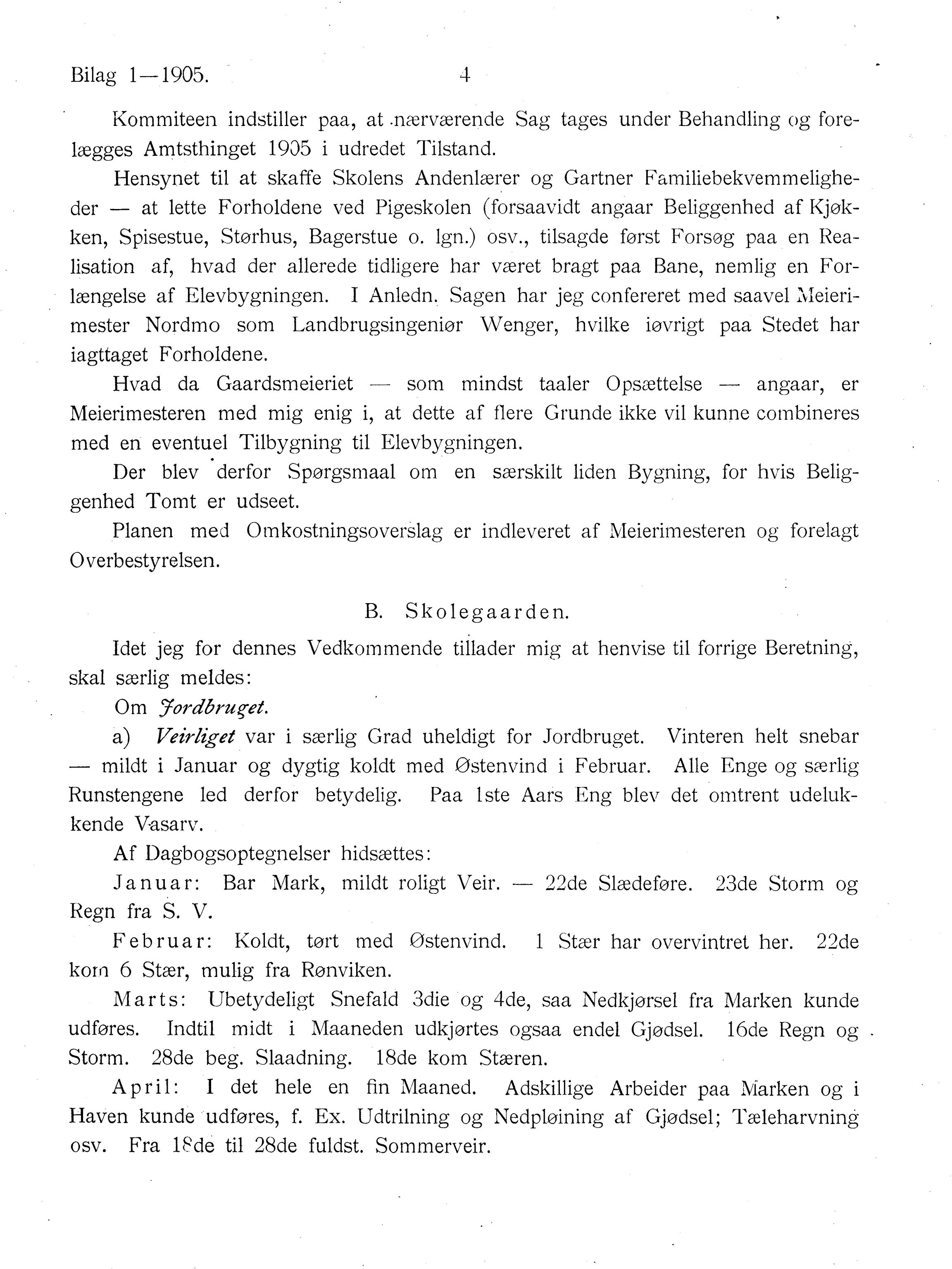 Nordland Fylkeskommune. Fylkestinget, AIN/NFK-17/176/A/Ac/L0028: Fylkestingsforhandlinger 1905, 1905