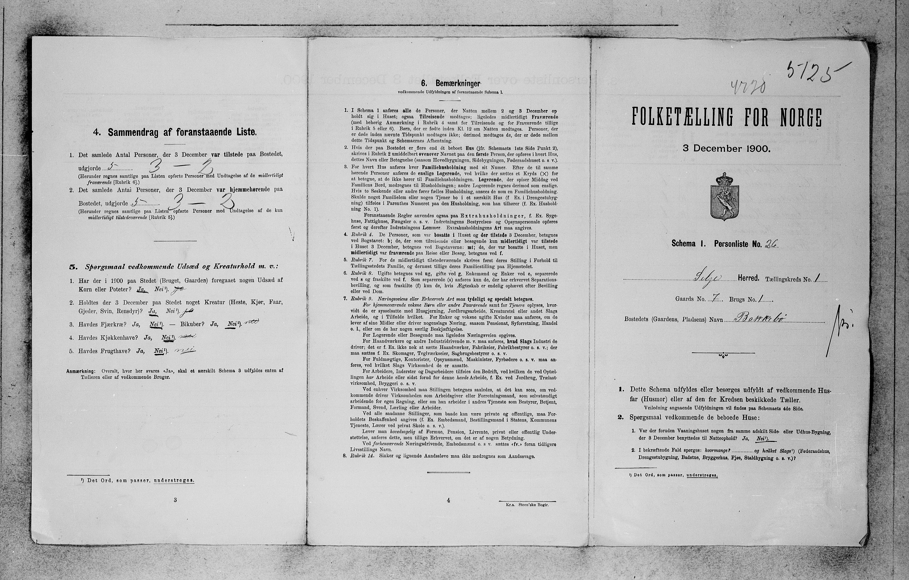 SAB, 1900 census for Selje, 1900, p. 40