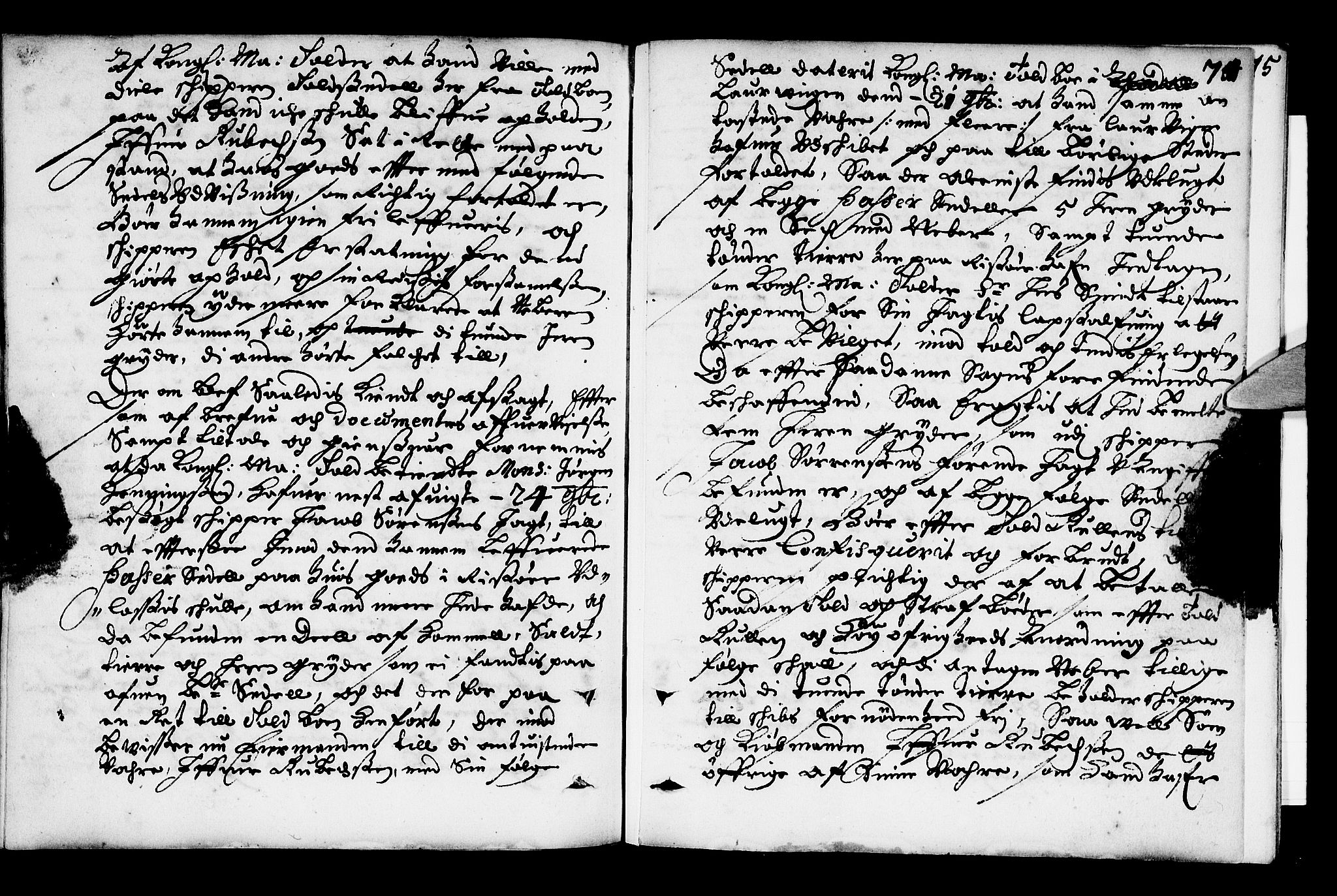 Nedenes sorenskriveri før 1824, SAK/1221-0007/F/Fa/L0004: Tingbok Strengereid tinglag, med register nr 2a, 1680, p. 73b-74a