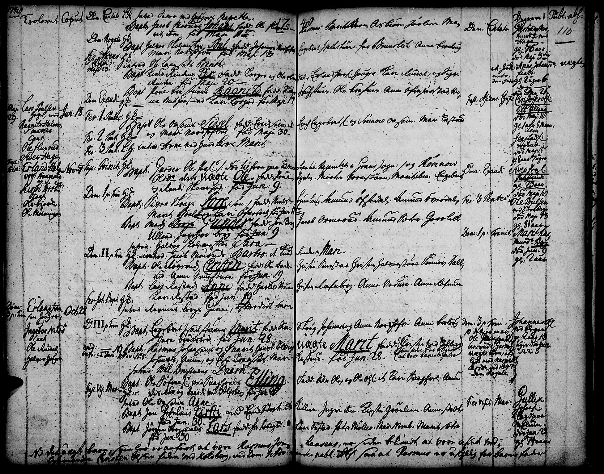 Fåberg prestekontor, AV/SAH-PREST-086/H/Ha/Haa/L0001: Parish register (official) no. 1, 1727-1775, p. 110