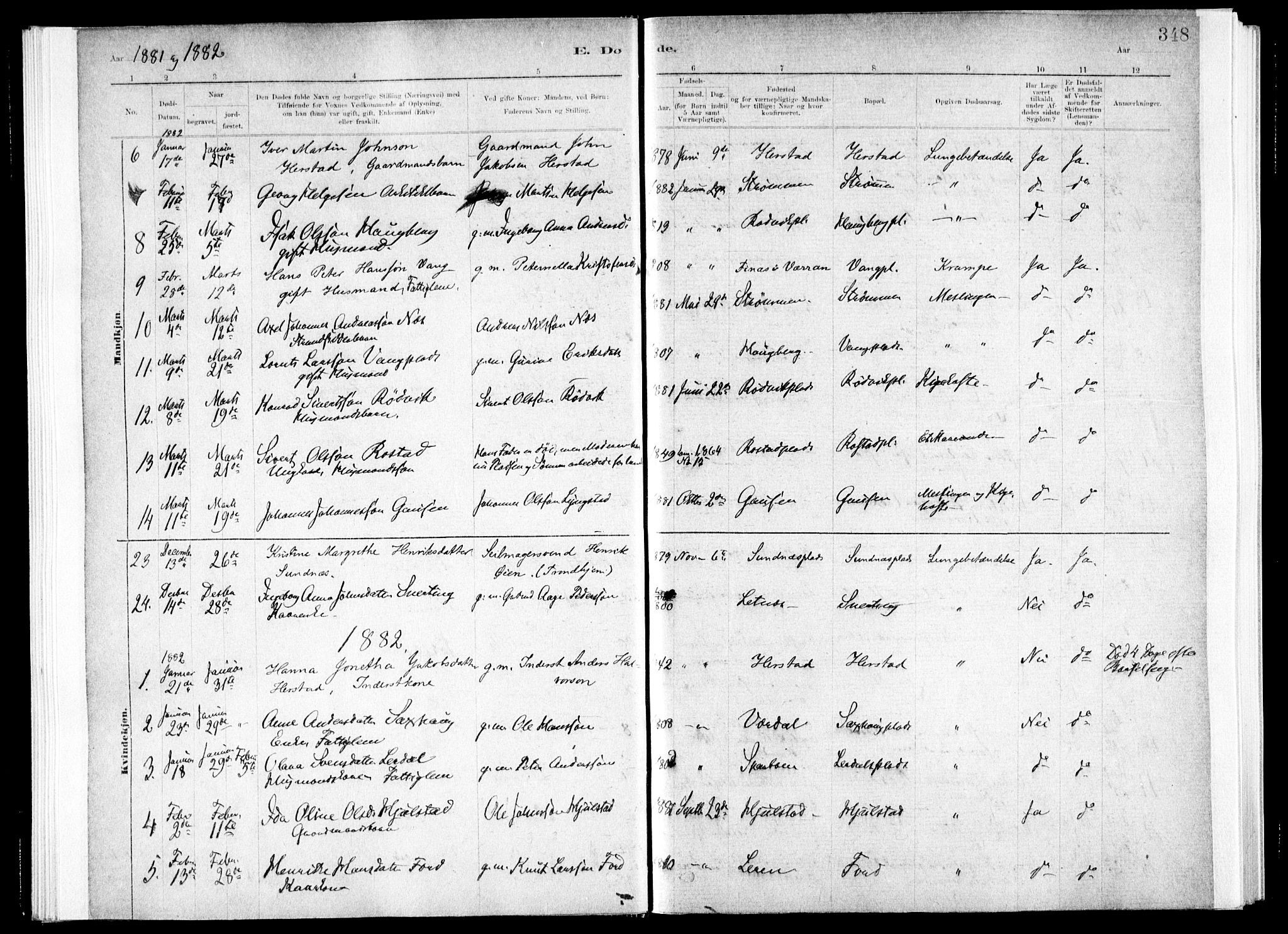 Ministerialprotokoller, klokkerbøker og fødselsregistre - Nord-Trøndelag, SAT/A-1458/730/L0285: Parish register (official) no. 730A10, 1879-1914, p. 348