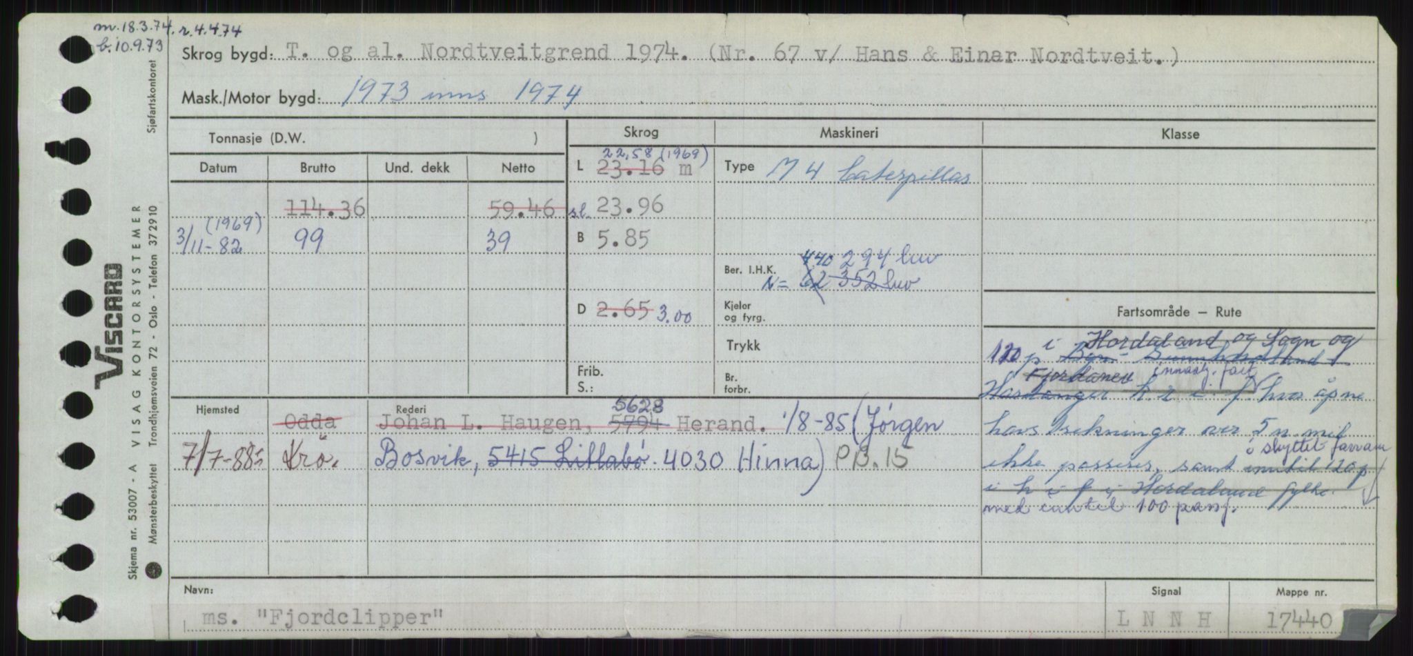 Sjøfartsdirektoratet med forløpere, Skipsmålingen, RA/S-1627/H/Ha/L0002/0001: Fartøy, Eik-Hill / Fartøy, Eik-F, p. 513