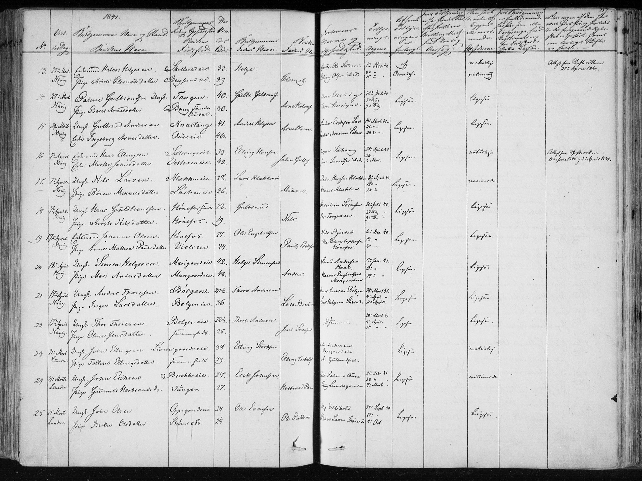 Norderhov kirkebøker, SAKO/A-237/F/Fa/L0010: Parish register (official) no. 10, 1837-1847, p. 357