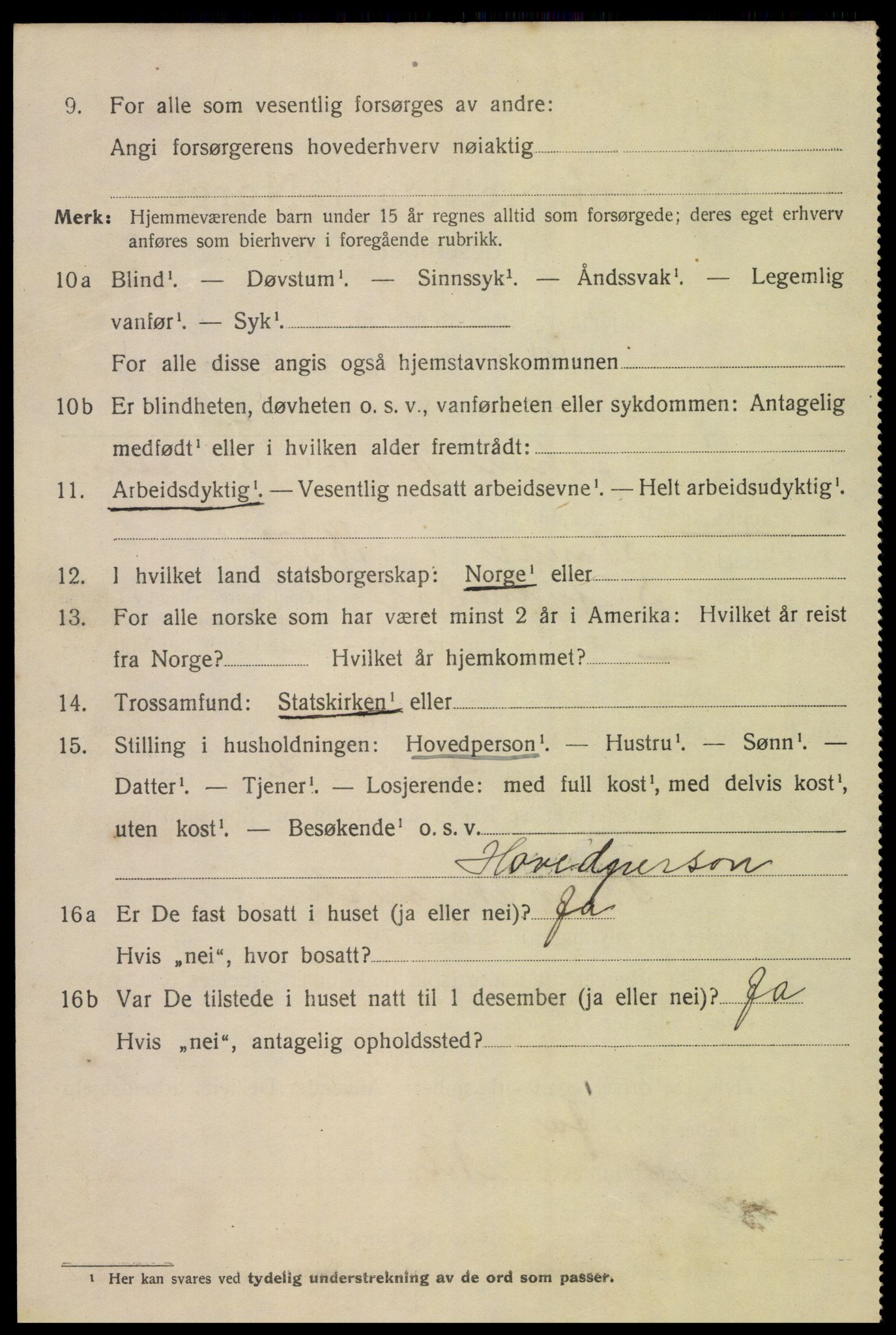 SAK, 1920 census for Mandal, 1920, p. 7308