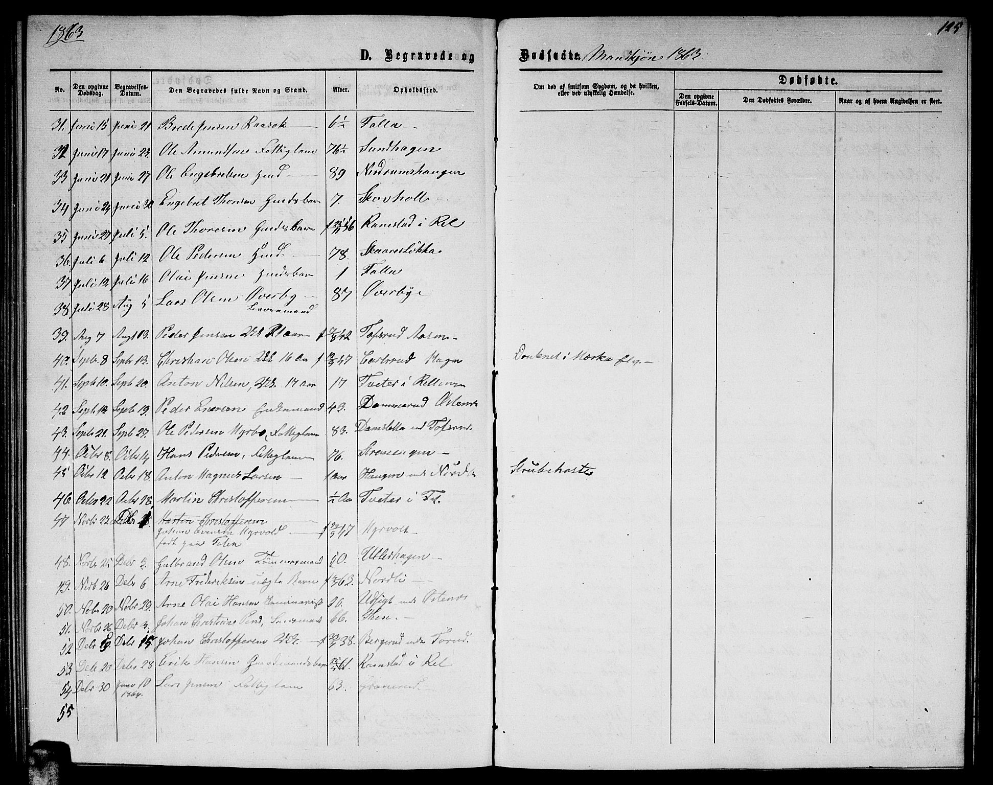 Fet prestekontor Kirkebøker, SAO/A-10370a/G/Ga/L0003: Parish register (copy) no. I 3, 1860-1867, p. 125