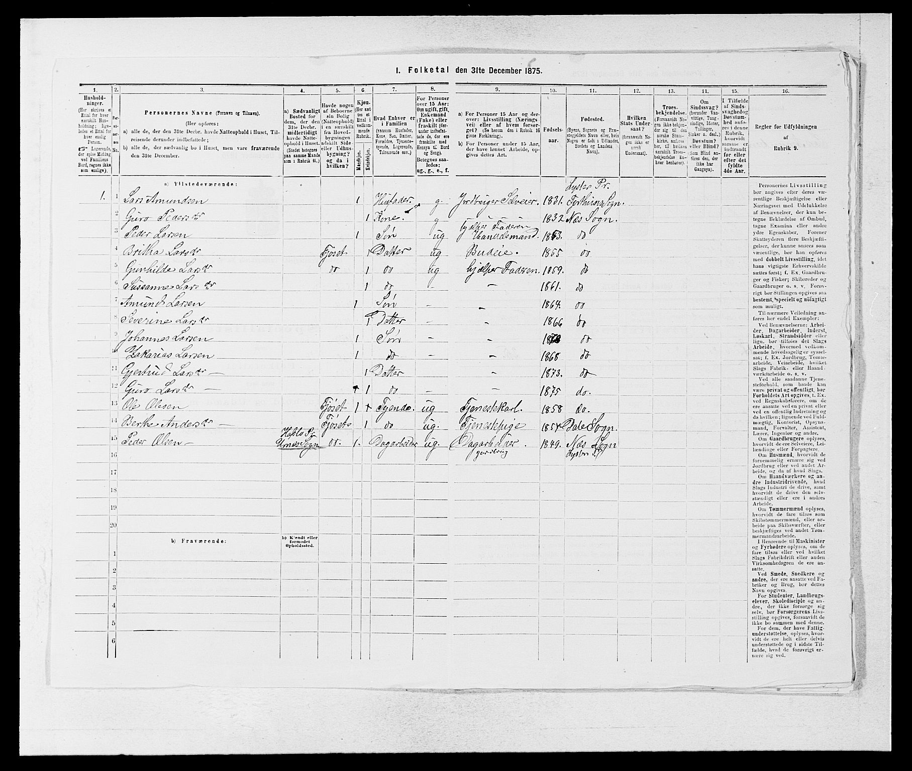 SAB, 1875 census for 1426P Luster, 1875, p. 776