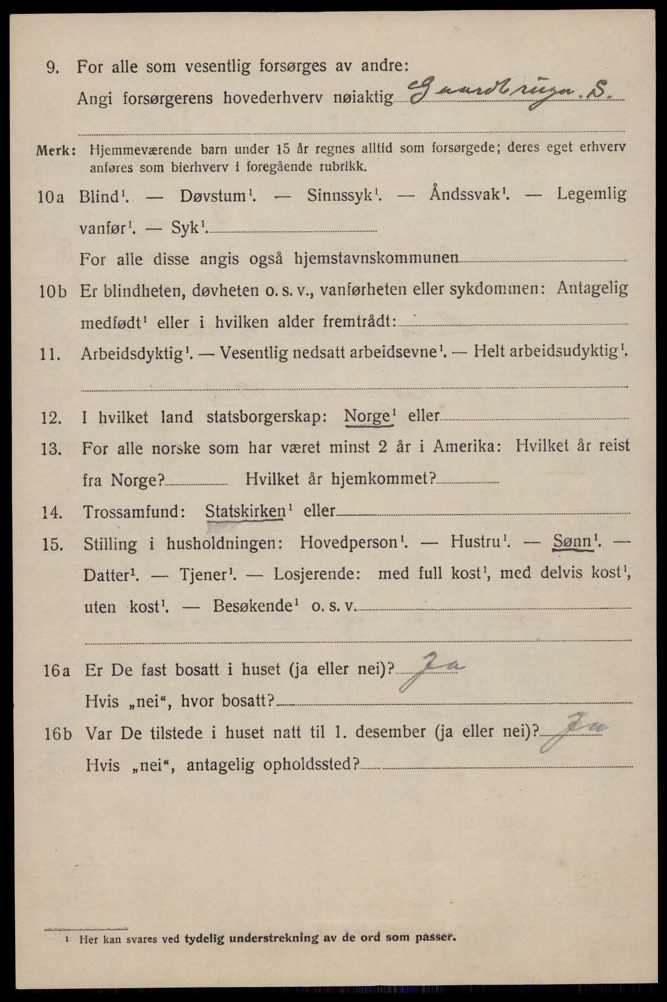 SAST, 1920 census for Skjold, 1920, p. 4193