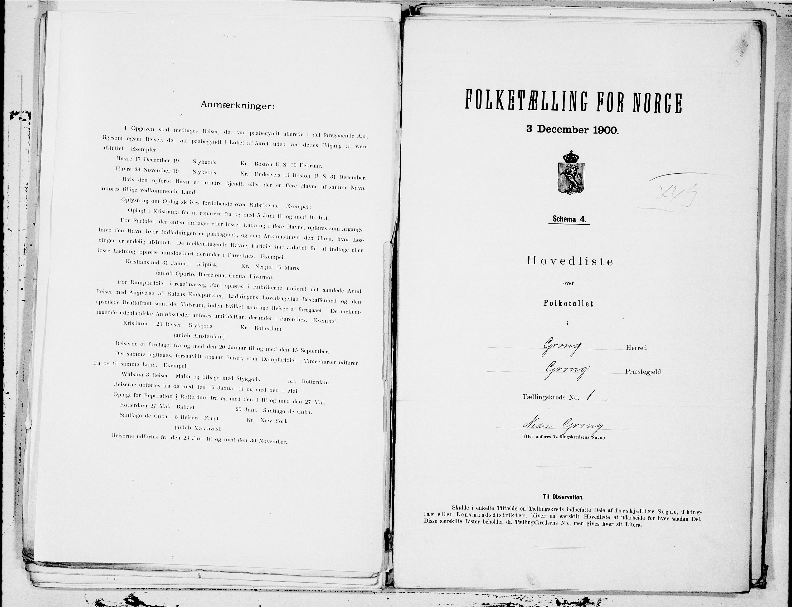 SAT, 1900 census for Grong, 1900, p. 2