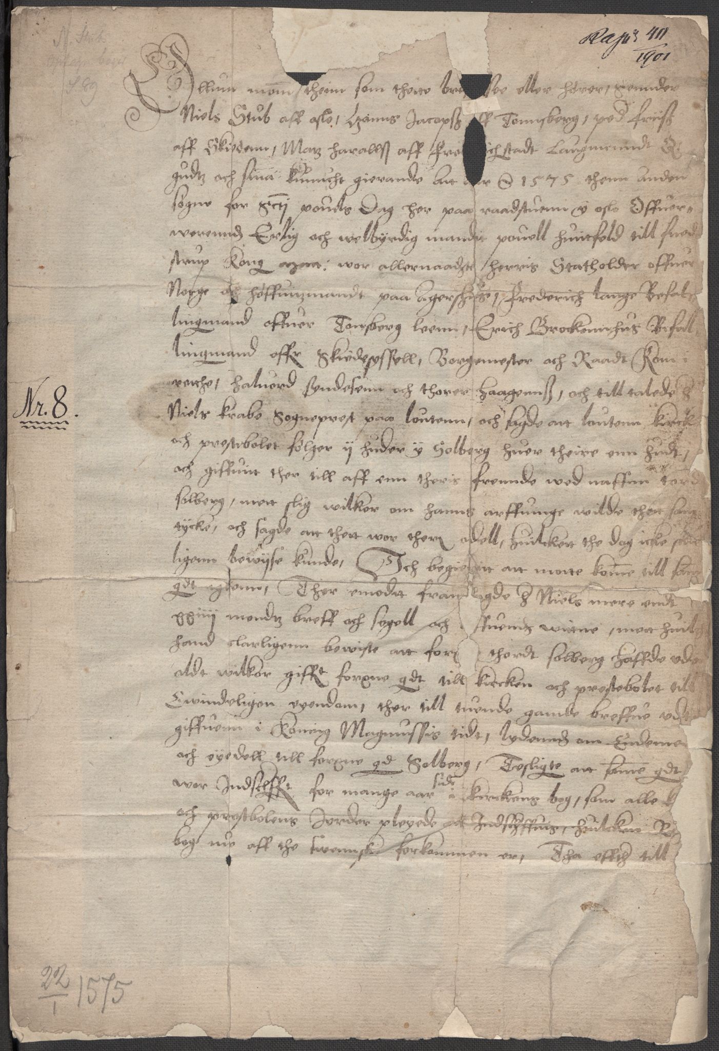 Riksarkivets diplomsamling, AV/RA-EA-5965/F15/L0011: Prestearkiv - Hedmark, 1575-1735, p. 10