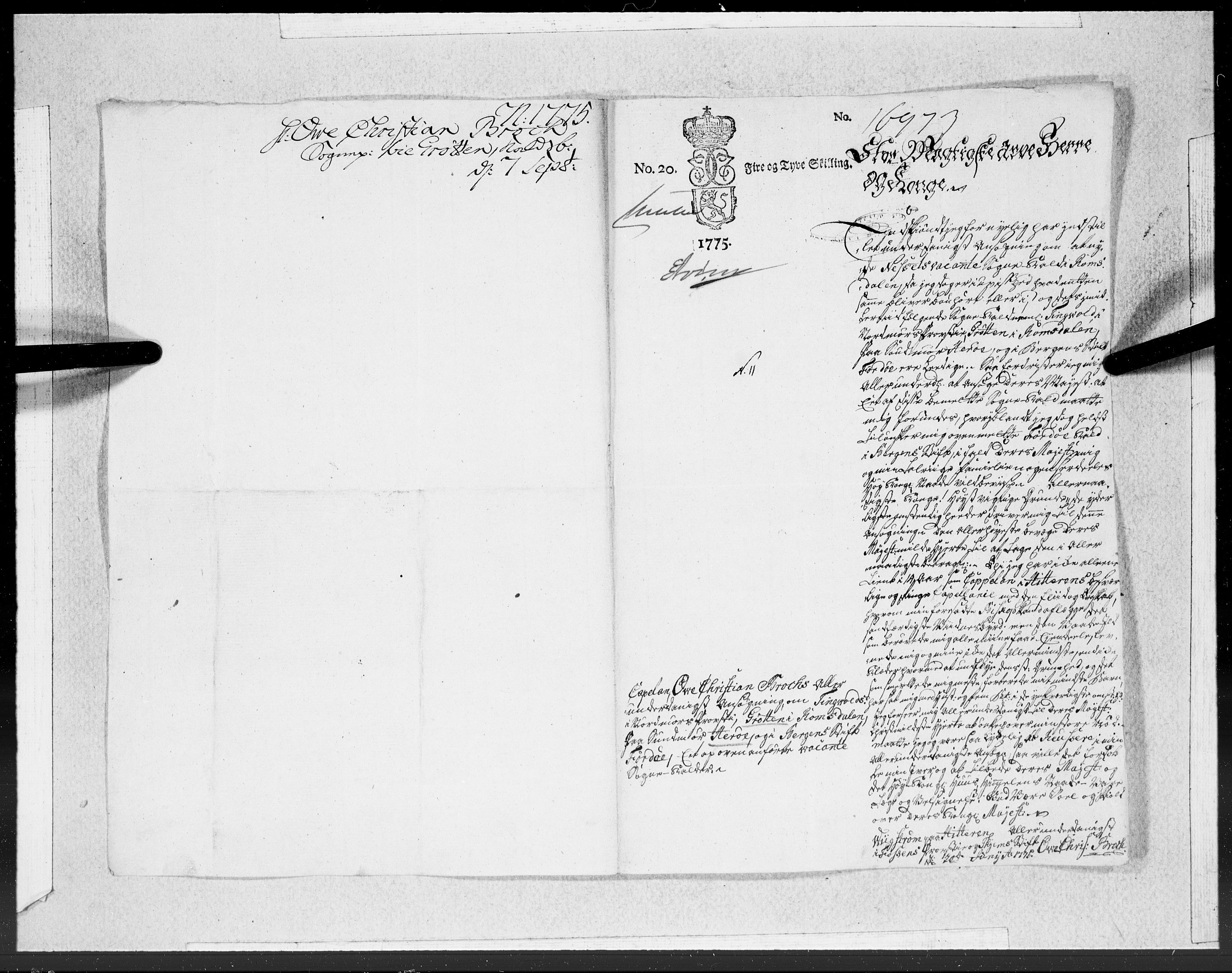 Danske Kanselli 1572-1799, AV/RA-EA-3023/F/Fc/Fcc/Fcca/L0217: Norske innlegg 1572-1799, 1775, p. 295