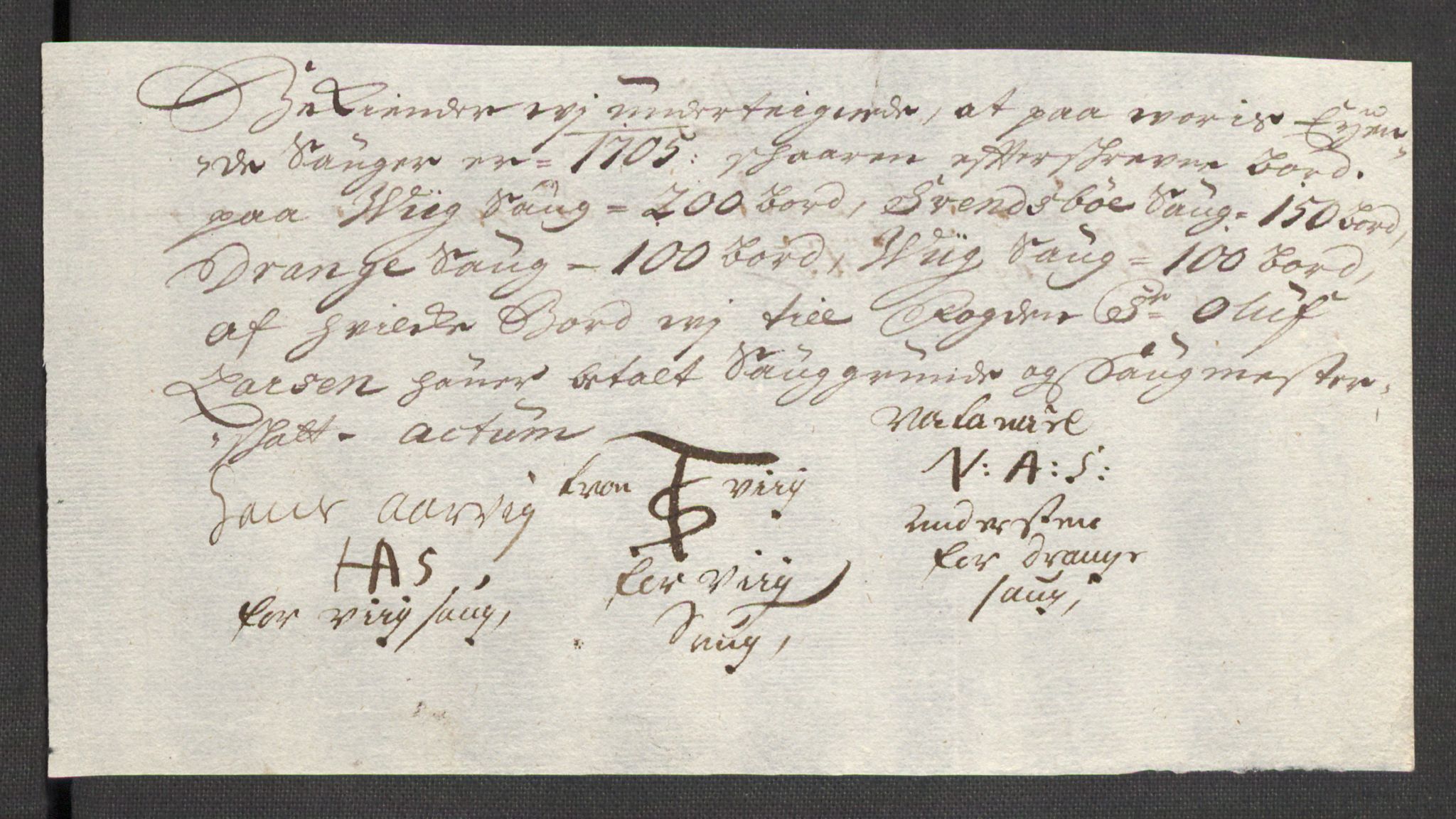 Rentekammeret inntil 1814, Reviderte regnskaper, Fogderegnskap, AV/RA-EA-4092/R48/L2983: Fogderegnskap Sunnhordland og Hardanger, 1705, p. 133