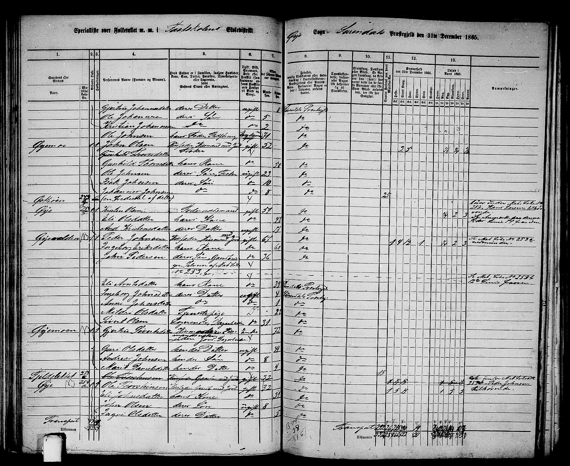 RA, 1865 census for Surnadal, 1865, p. 120