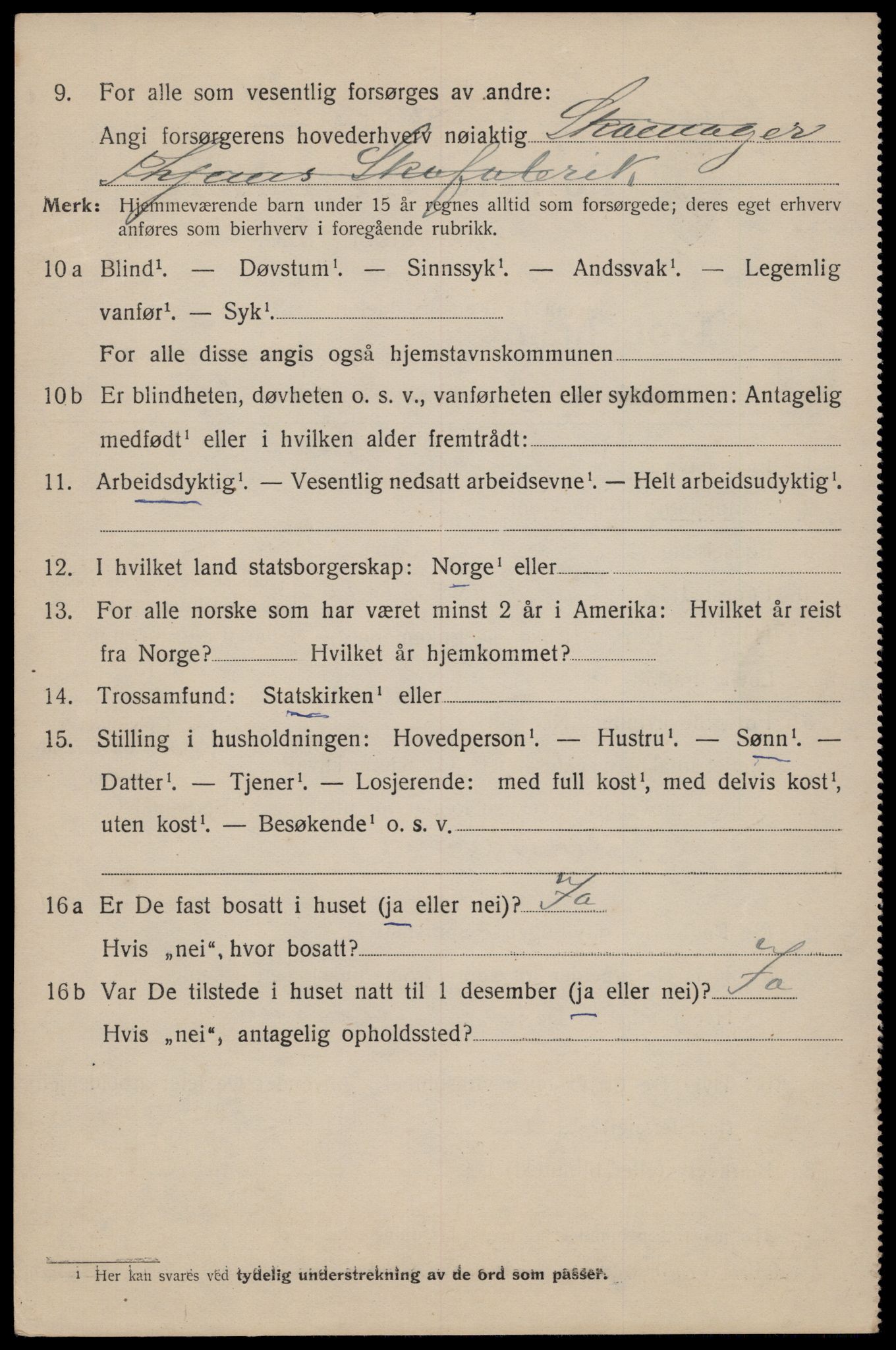 SAT, 1920 census for Trondheim, 1920, p. 49399