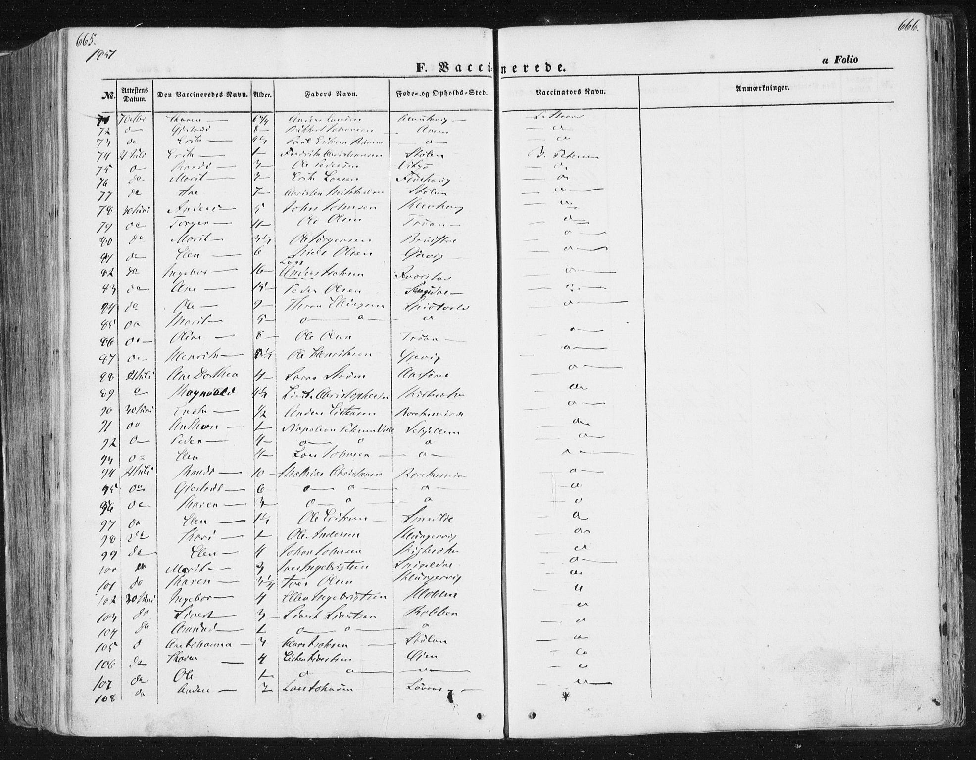 Ministerialprotokoller, klokkerbøker og fødselsregistre - Sør-Trøndelag, SAT/A-1456/630/L0494: Parish register (official) no. 630A07, 1852-1868, p. 665-666