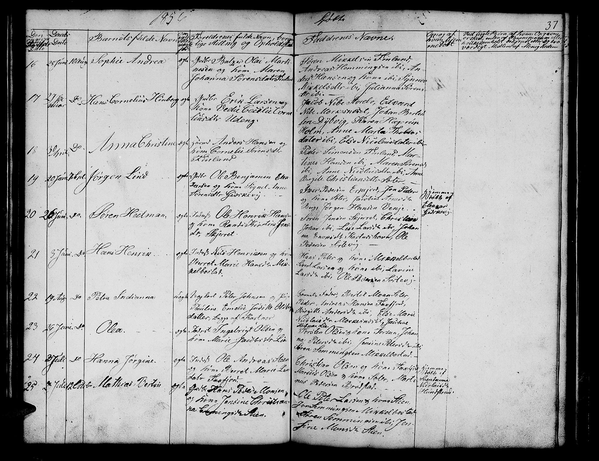 Tranøy sokneprestkontor, SATØ/S-1313/I/Ia/Iab/L0011klokker: Parish register (copy) no. 11, 1845-1859, p. 37