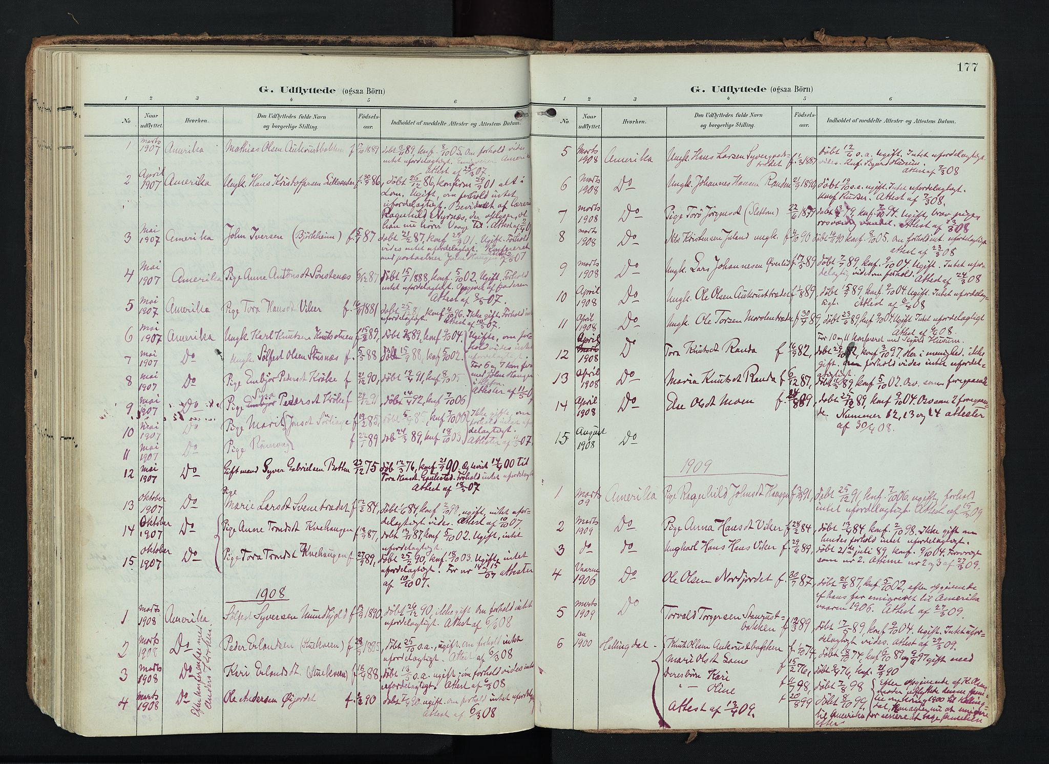 Lom prestekontor, SAH/PREST-070/K/L0010: Parish register (official) no. 10, 1899-1926, p. 177