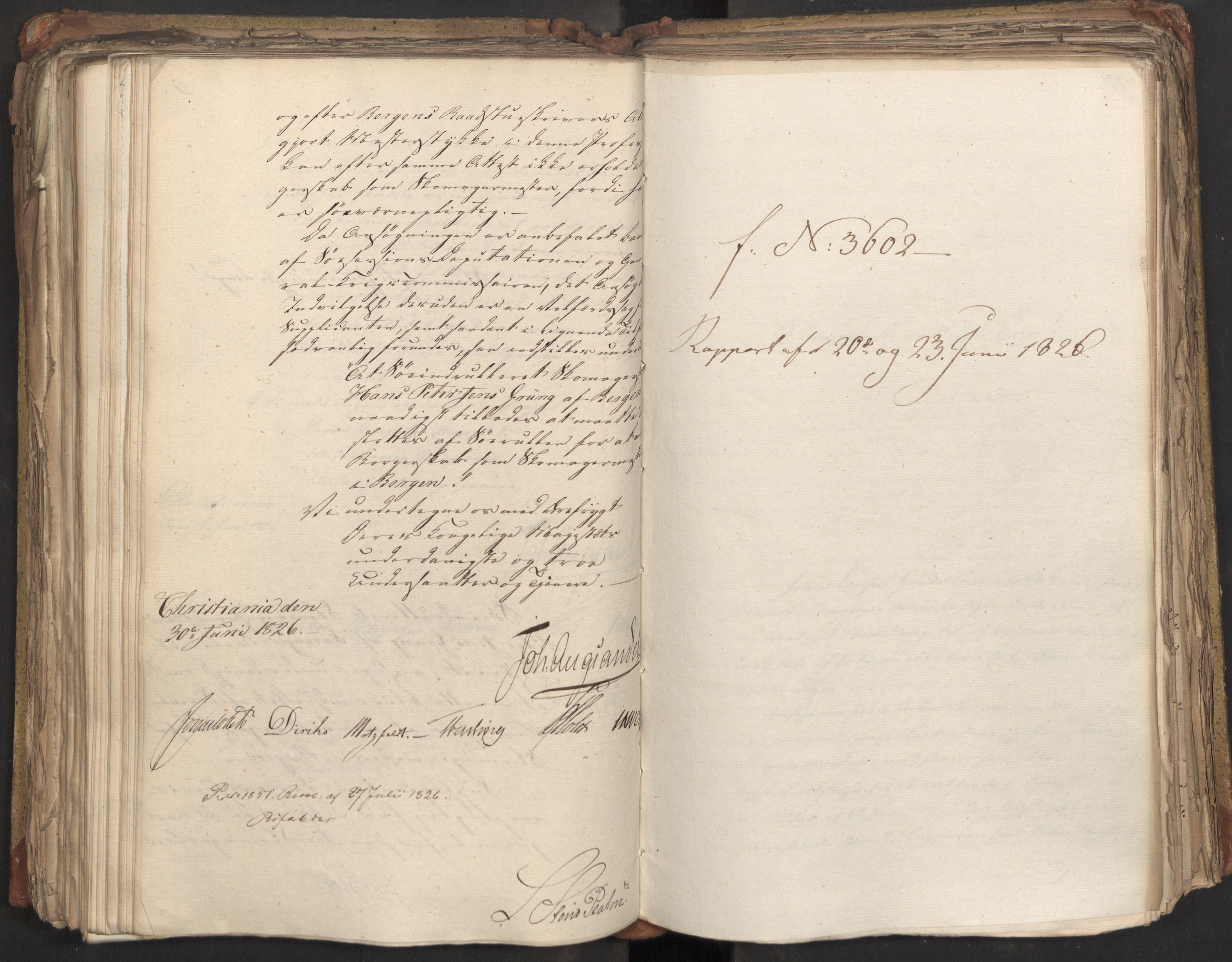 Statsrådsavdelingen i Stockholm, AV/RA-S-1003/D/Da/L0047: Regjeringsinnstillinger nr. 3501-3659, 1826, p. 291