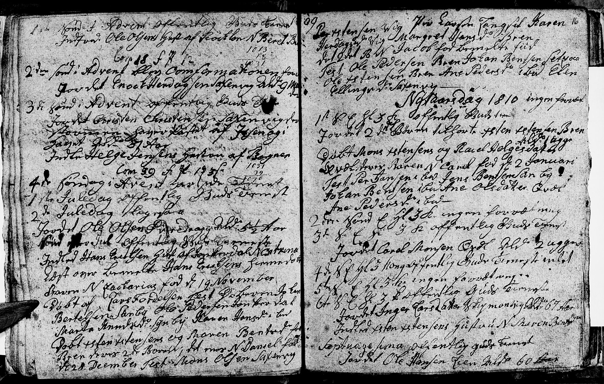 Ministerialprotokoller, klokkerbøker og fødselsregistre - Nordland, SAT/A-1459/847/L0675: Parish register (copy) no. 847C03, 1808-1820, p. 16