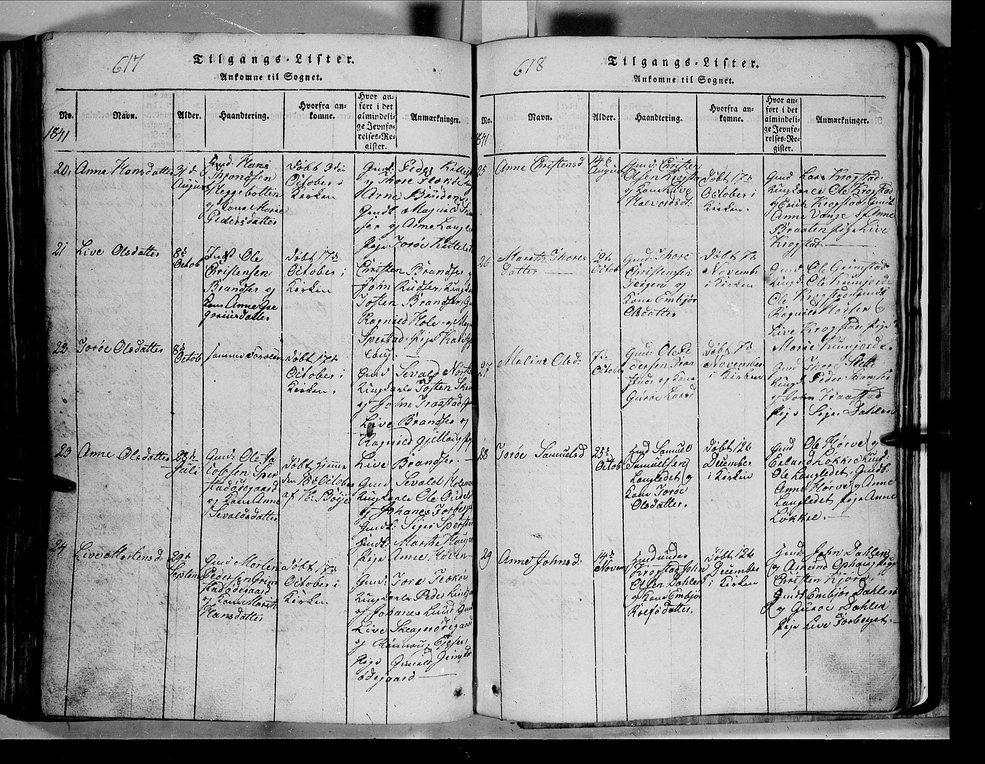 Lom prestekontor, SAH/PREST-070/L/L0003: Parish register (copy) no. 3, 1815-1844, p. 617-618