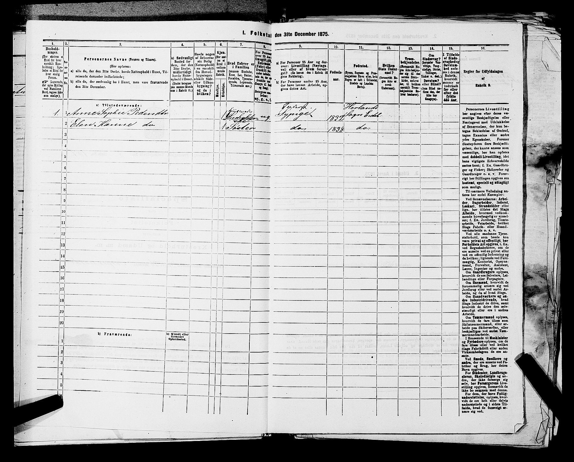 RA, 1875 census for 0125P Eidsberg, 1875, p. 1843