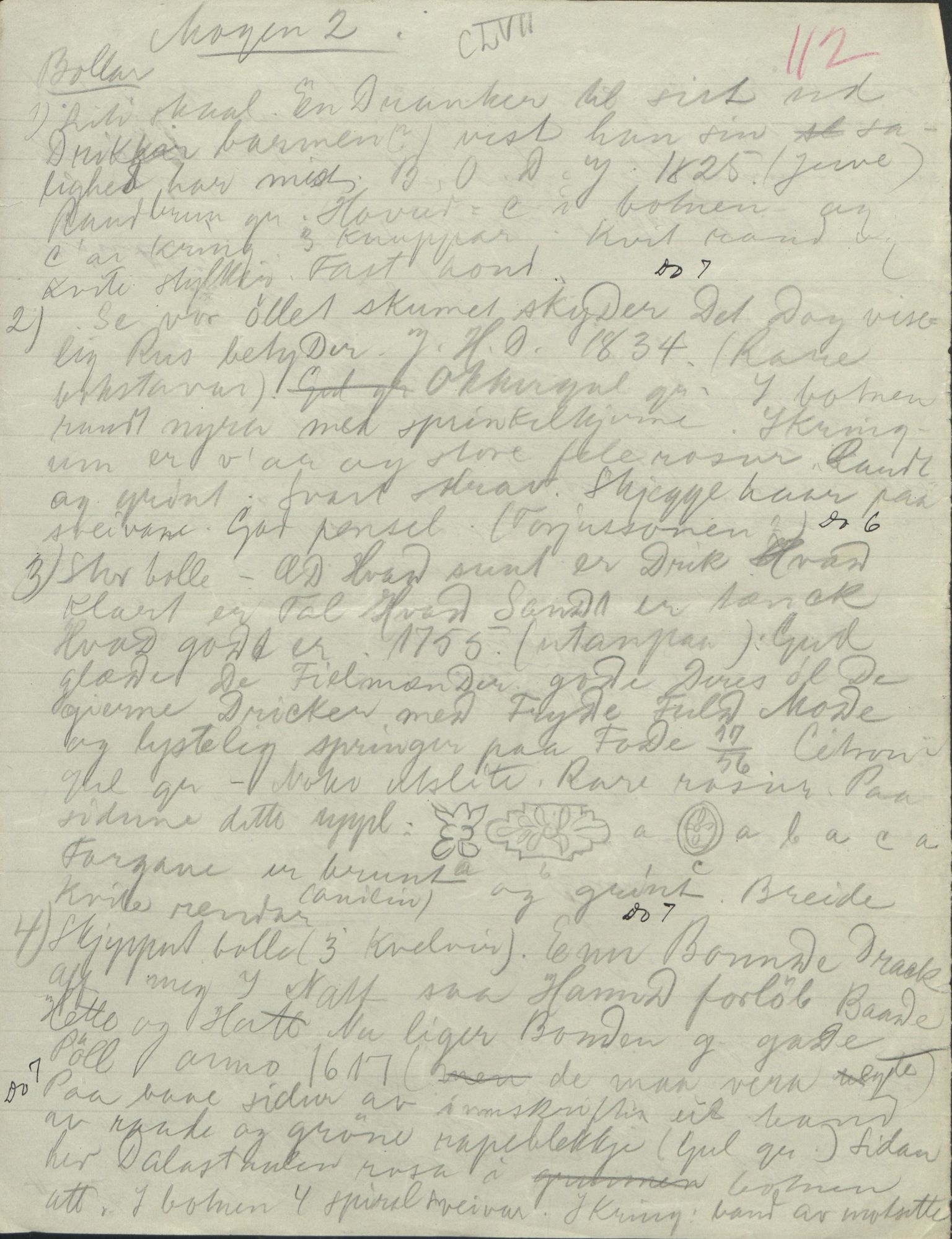 Rikard Berge, TEMU/TGM-A-1003/F/L0004/0053: 101-159 / 157 Manuskript, notatar, brev o.a. Nokre leiker, manuskript, 1906-1908, p. 112