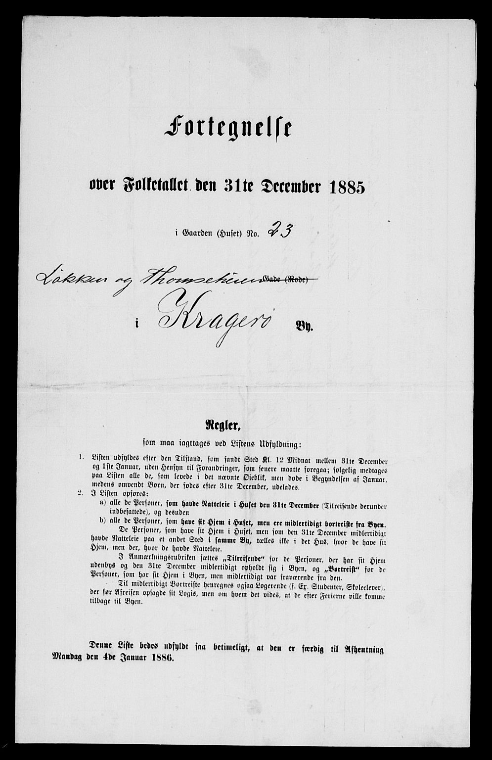 SAKO, 1885 census for 0801 Kragerø, 1885, p. 699