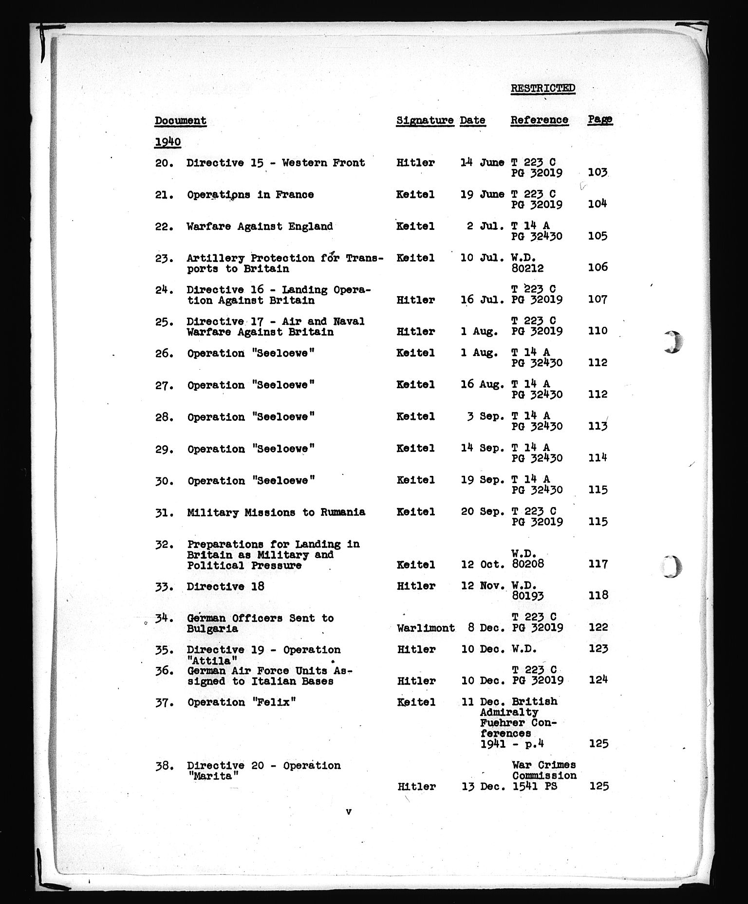 Documents Section, AV/RA-RAFA-2200/V/L0089: Amerikansk mikrofilm "Captured German Documents".
Box No. 728.  FKA jnr. 569/1954., 1939-1945, p. 8