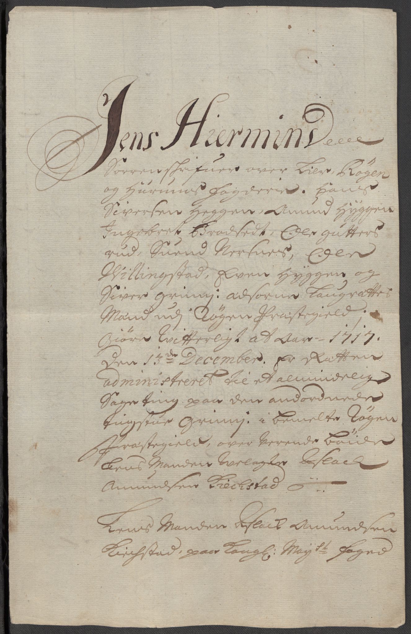 Rentekammeret inntil 1814, Reviderte regnskaper, Fogderegnskap, AV/RA-EA-4092/R31/L1711: Fogderegnskap Hurum, Røyken, Eiker, Lier og Buskerud, 1717, p. 299