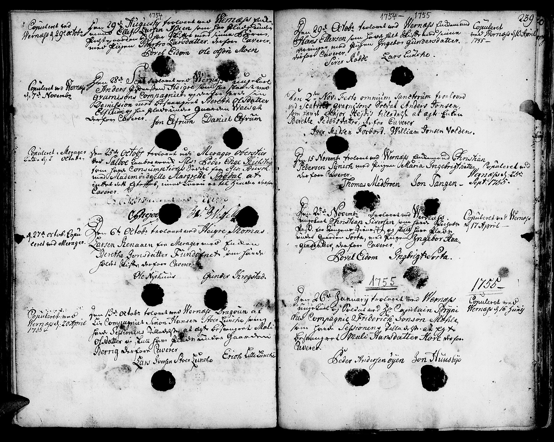 Ministerialprotokoller, klokkerbøker og fødselsregistre - Nord-Trøndelag, SAT/A-1458/709/L0056: Parish register (official) no. 709A04, 1740-1756, p. 239