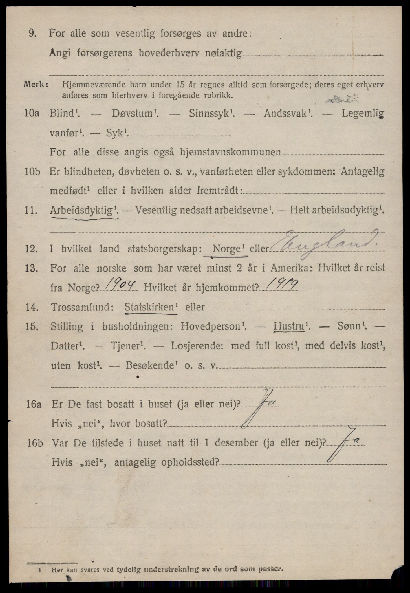 SAT, 1920 census for Eid (MR), 1920, p. 1499