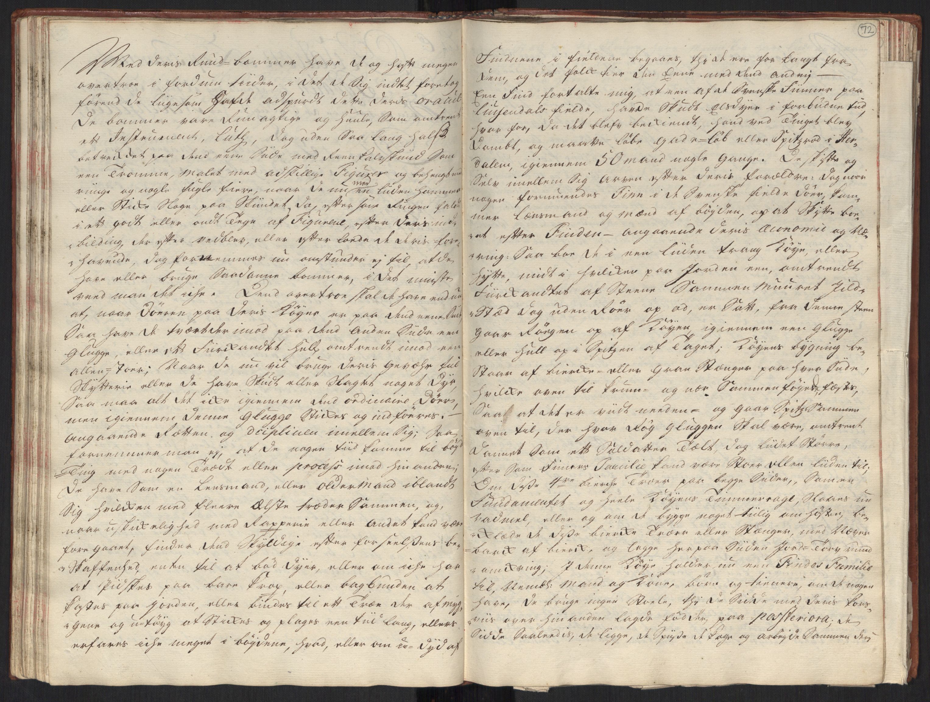 Danske Kanselli, Grensearkivet, AV/RA-EA-4062/F/L0010/0002: Volum XX-XXII / Vol. XXI: Major Schnitlers grenseeksaminasjonsprotokoll, 1. bind, 1742, p. 71b-72a