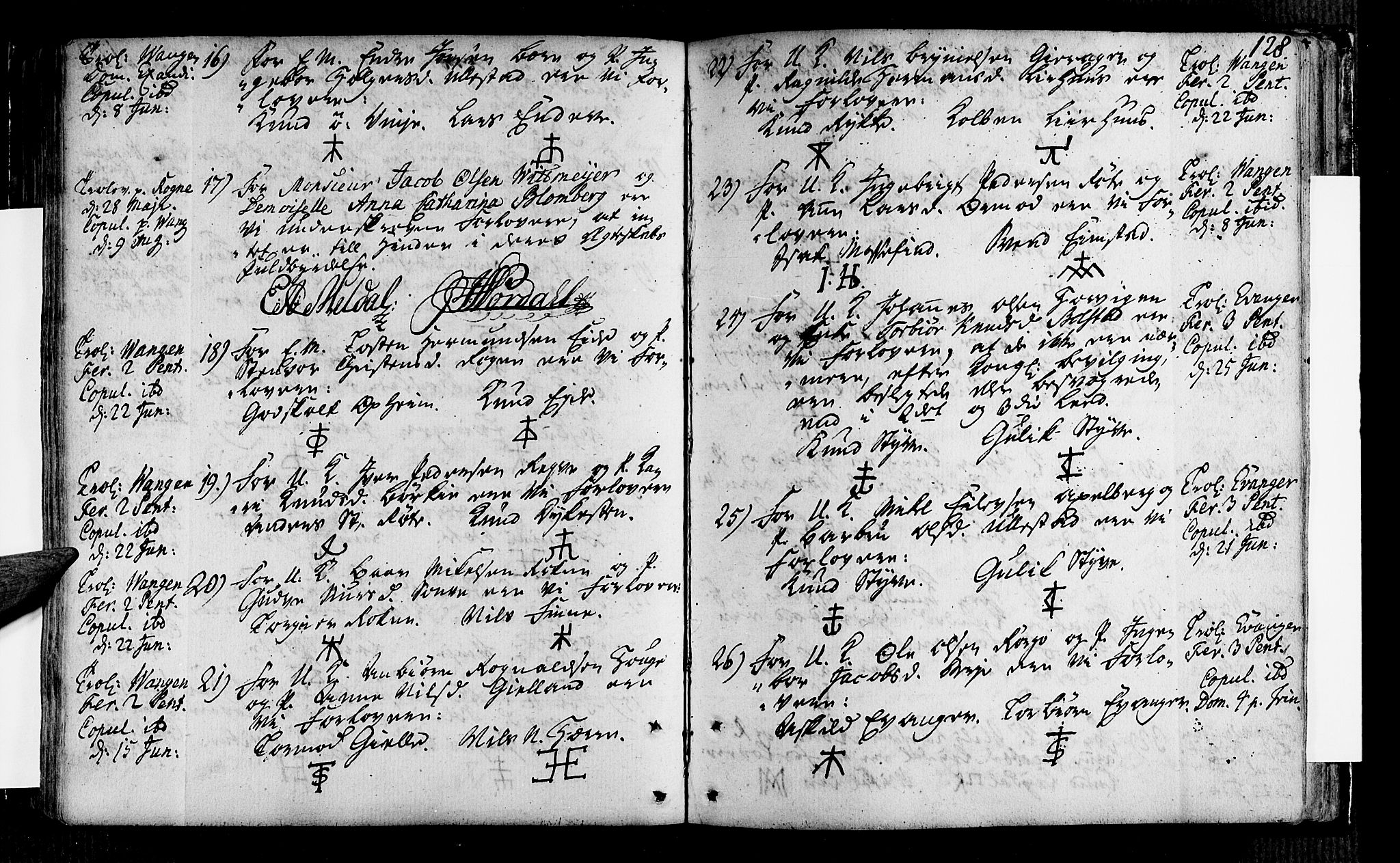 Voss sokneprestembete, AV/SAB-A-79001/H/Haa: Parish register (official) no. A 7, 1731-1773, p. 128