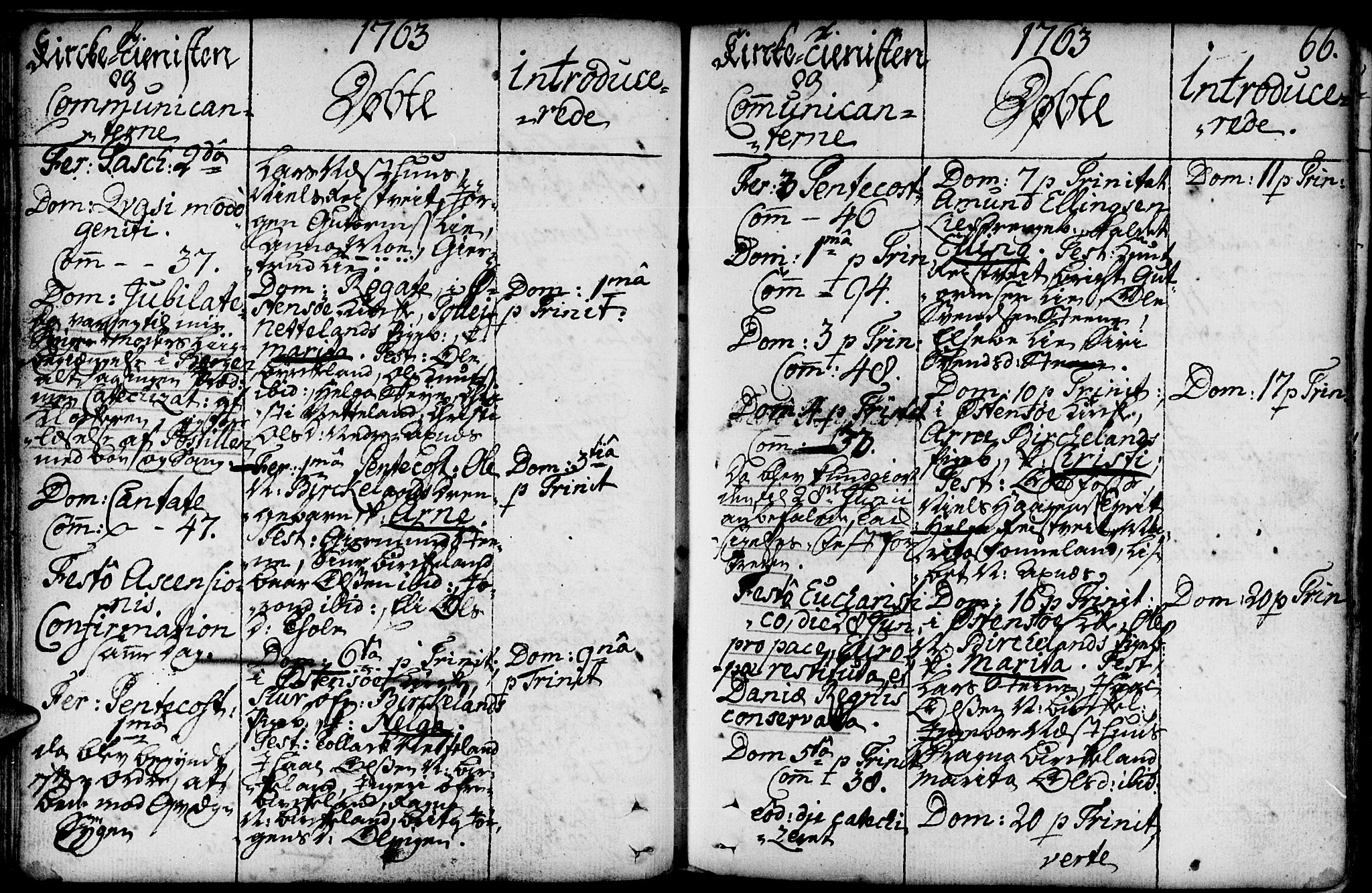 Kvam sokneprestembete, SAB/A-76201/H/Haa: Parish register (official) no. A 3, 1743-1795, p. 66