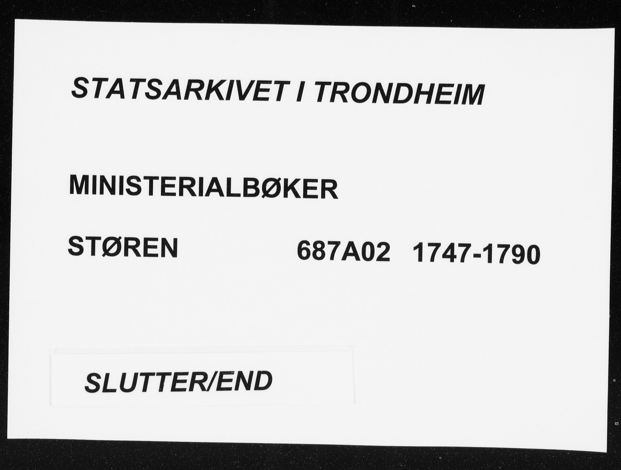 Ministerialprotokoller, klokkerbøker og fødselsregistre - Sør-Trøndelag, AV/SAT-A-1456/687/L0991: Parish register (official) no. 687A02, 1747-1790