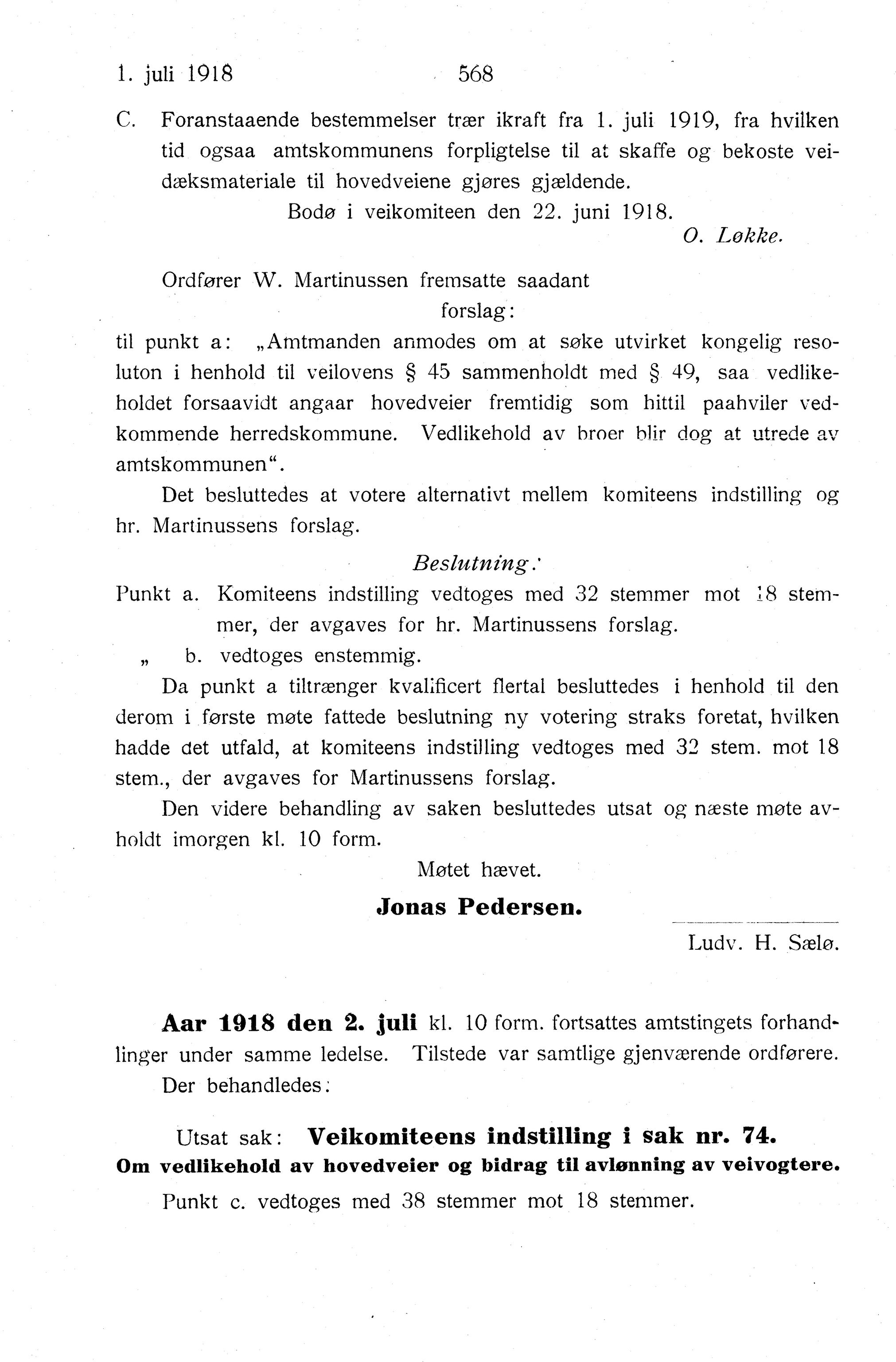 Nordland Fylkeskommune. Fylkestinget, AIN/NFK-17/176/A/Ac/L0041: Fylkestingsforhandlinger 1918, 1918, p. 568