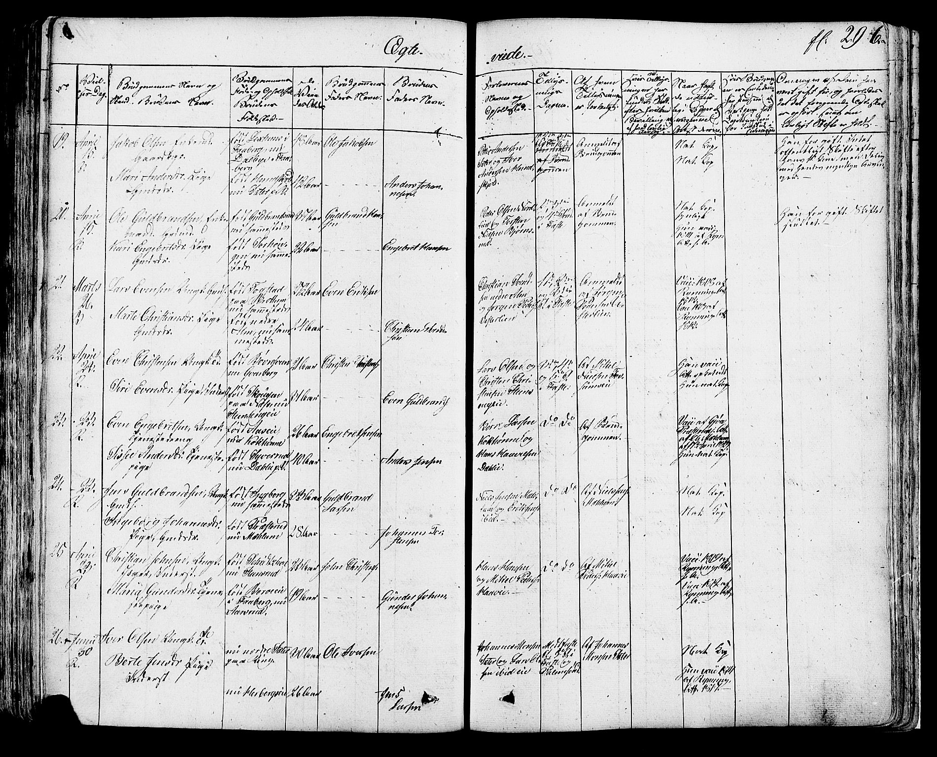 Ringsaker prestekontor, AV/SAH-PREST-014/K/Ka/L0007: Parish register (official) no. 7A, 1826-1837, p. 296