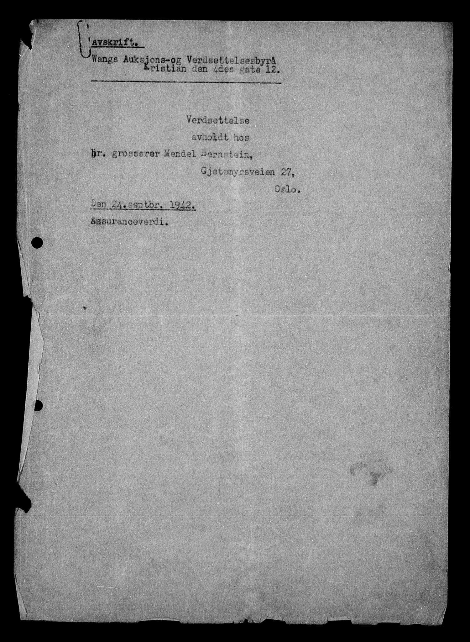 Justisdepartementet, Tilbakeføringskontoret for inndratte formuer, AV/RA-S-1564/H/Hc/Hcc/L0923: --, 1945-1947, p. 165