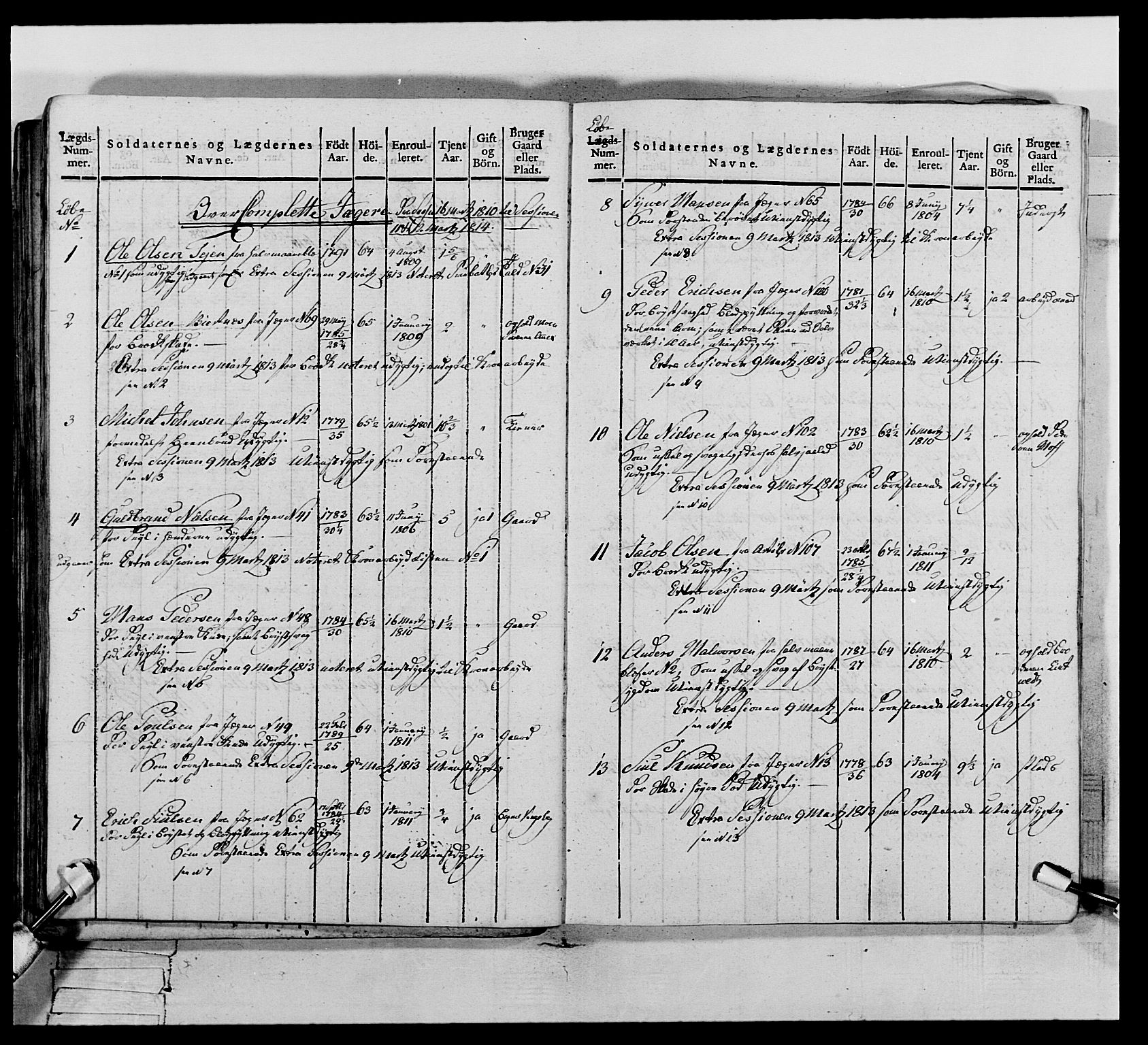 Generalitets- og kommissariatskollegiet, Det kongelige norske kommissariatskollegium, AV/RA-EA-5420/E/Eh/L0117: Telemarkske nasjonale infanteriregiment, 1812-1814, p. 456