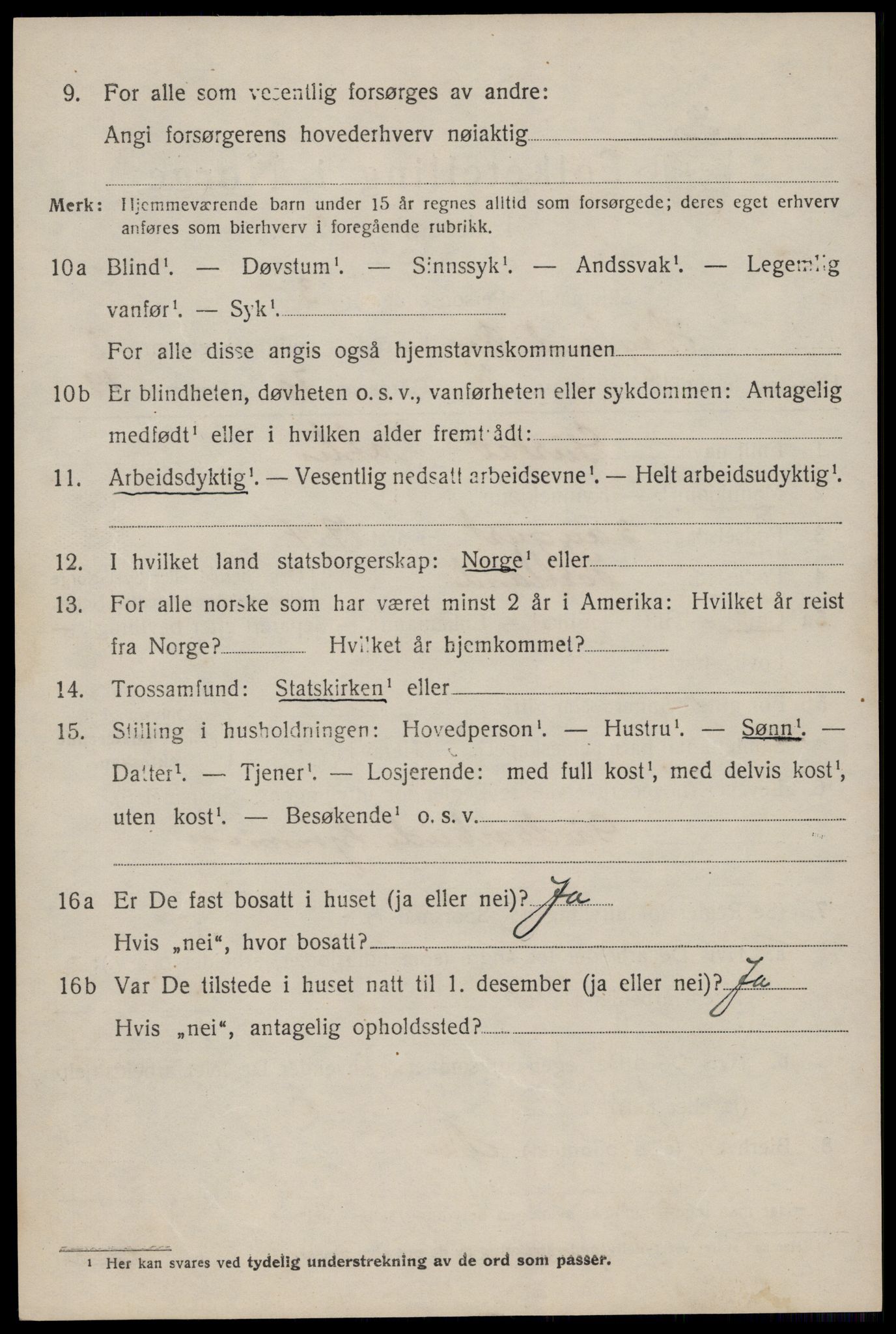 SAST, 1920 census for Høyland, 1920, p. 9319