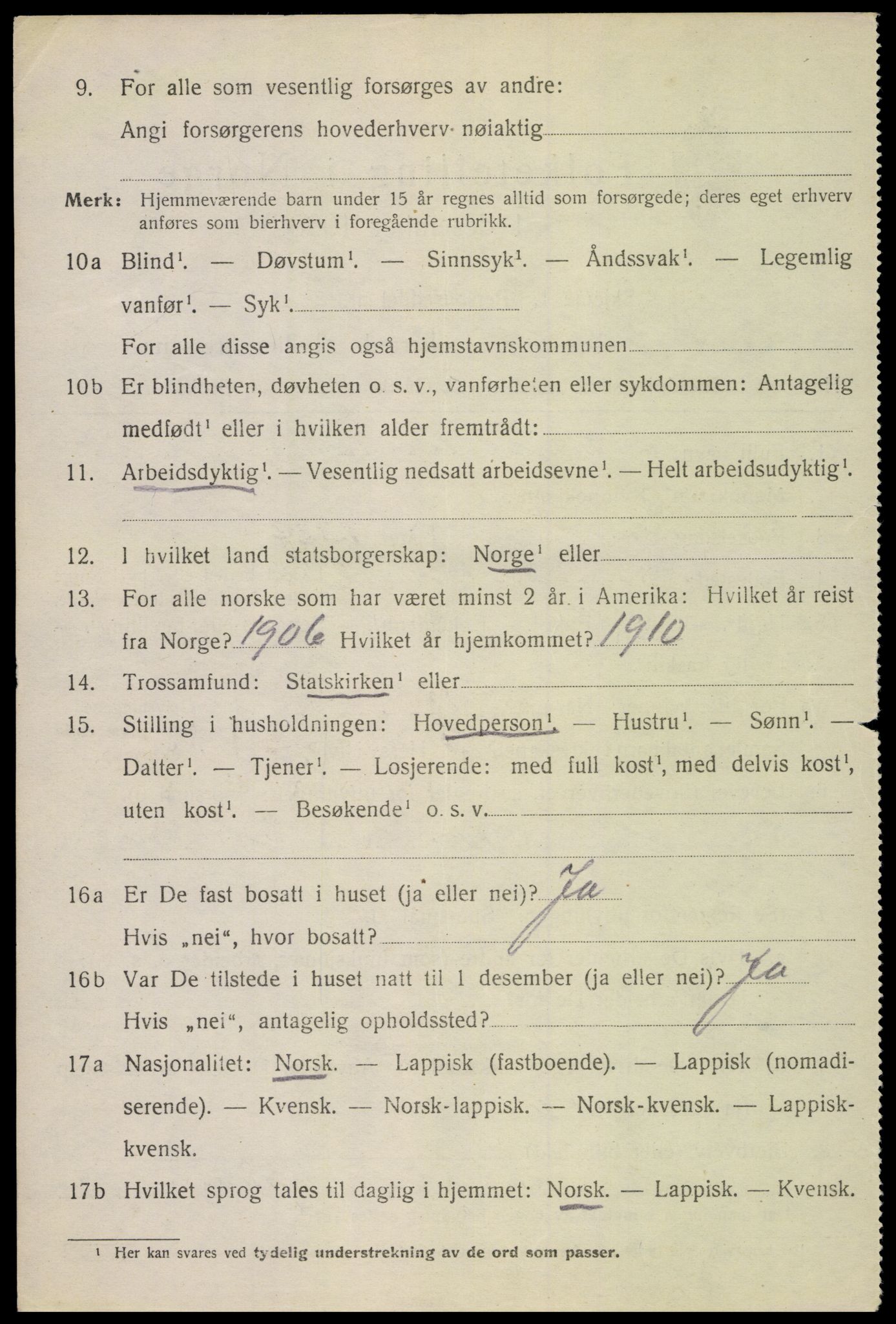 SAT, 1920 census for Hadsel, 1920, p. 21919