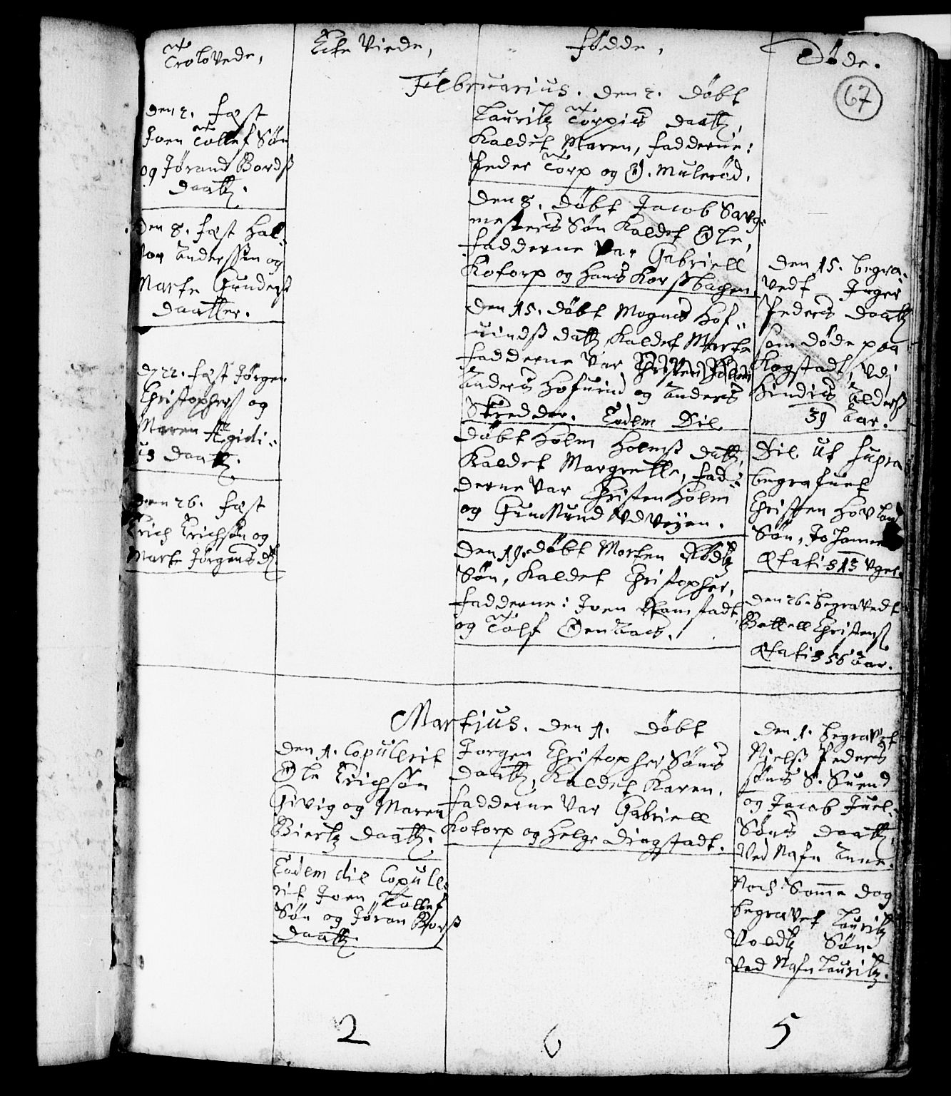 Spydeberg prestekontor Kirkebøker, AV/SAO-A-10924/F/Fa/L0001: Parish register (official) no. I 1, 1696-1738, p. 67