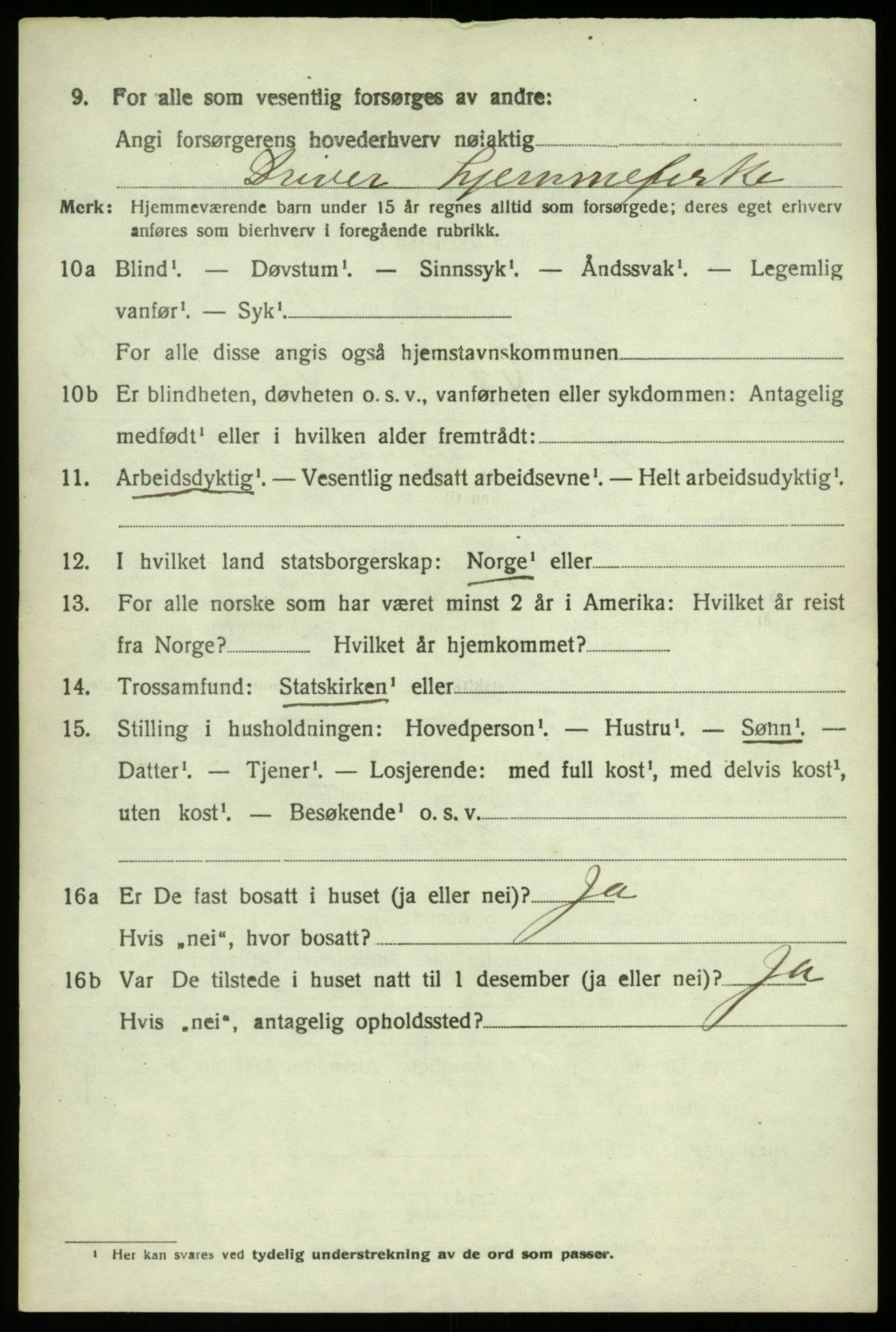 SAB, 1920 census for Herdla, 1920, p. 8954