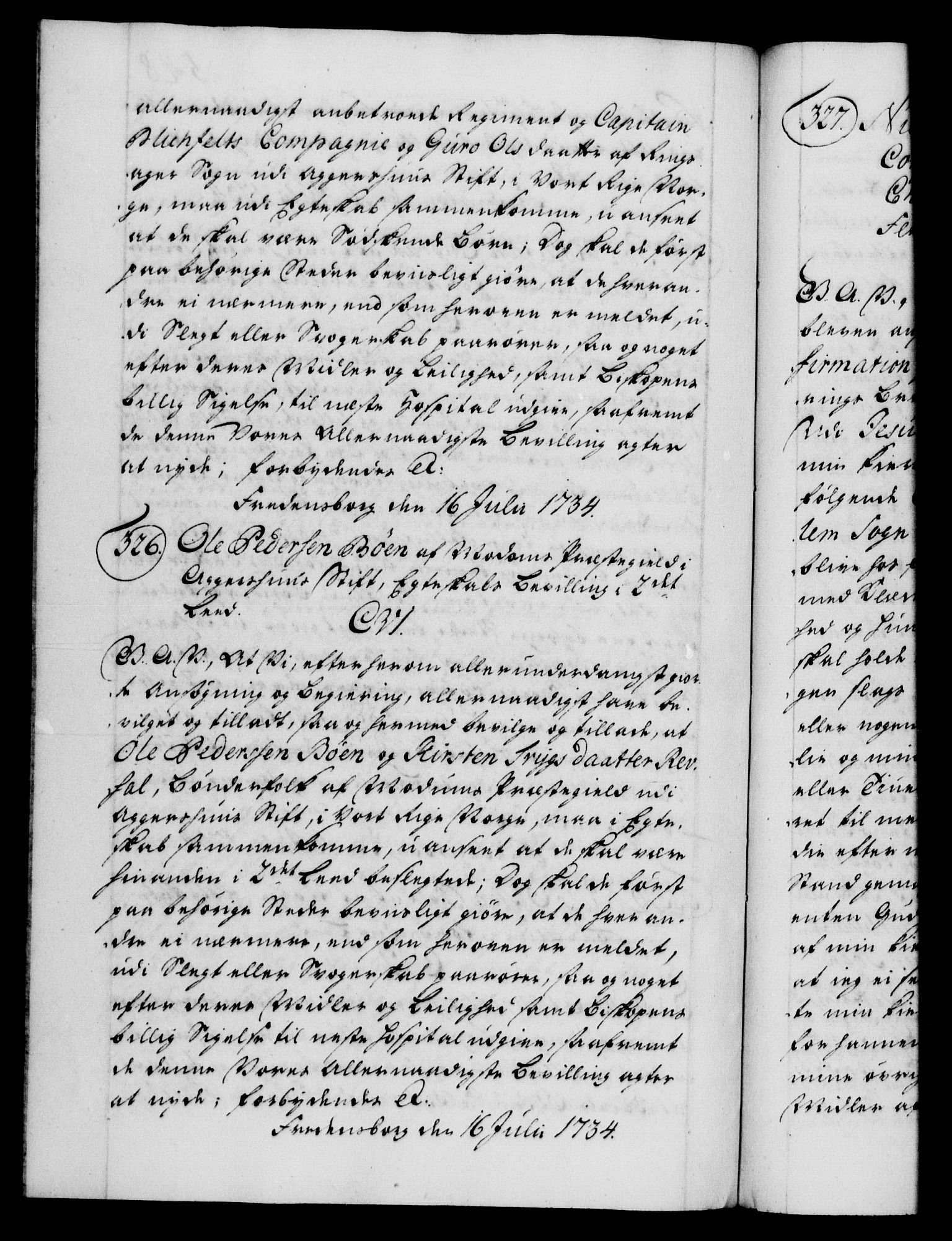 Danske Kanselli 1572-1799, AV/RA-EA-3023/F/Fc/Fca/Fcaa/L0028: Norske registre, 1733-1734, p. 548b