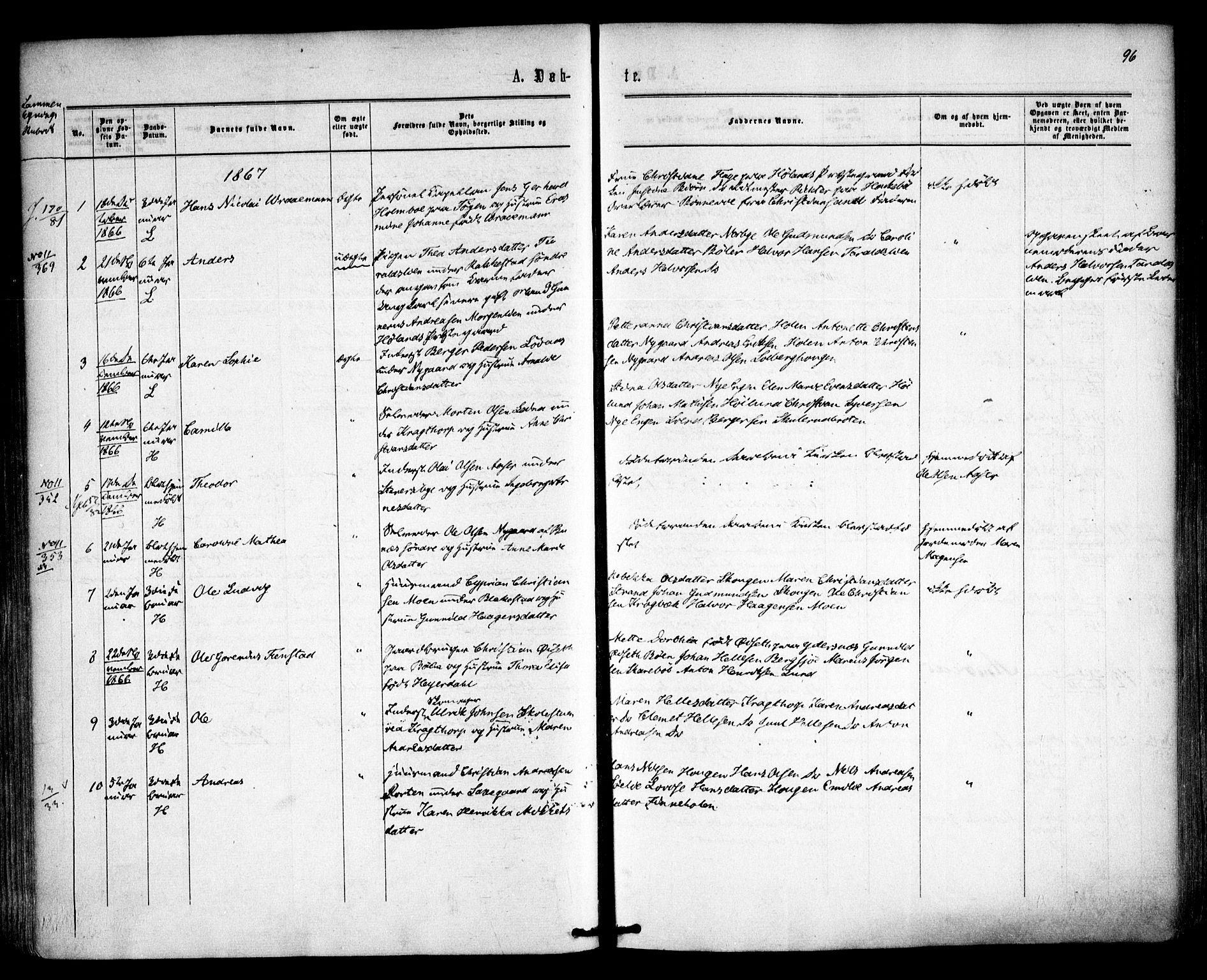 Høland prestekontor Kirkebøker, SAO/A-10346a/F/Fa/L0011: Parish register (official) no. I 11, 1862-1869, p. 96