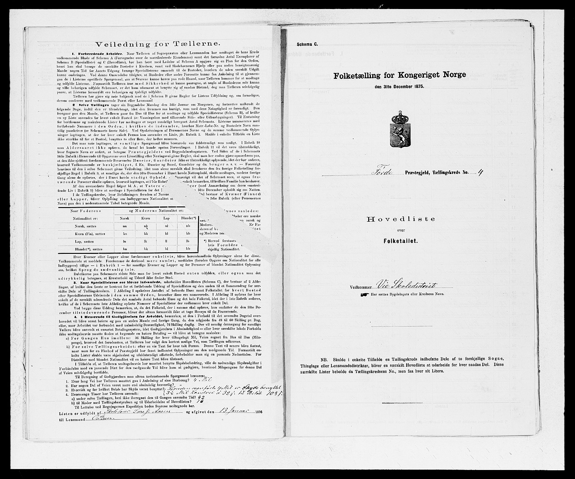 SAB, 1875 census for 1432P Førde, 1875, p. 8