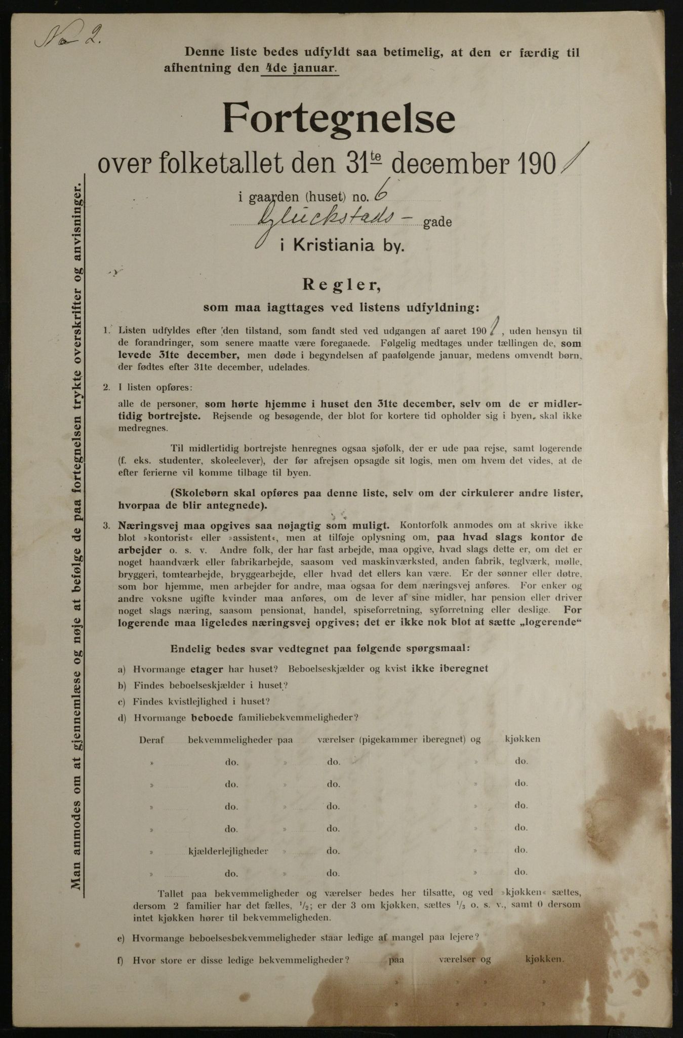 OBA, Municipal Census 1901 for Kristiania, 1901, p. 4722