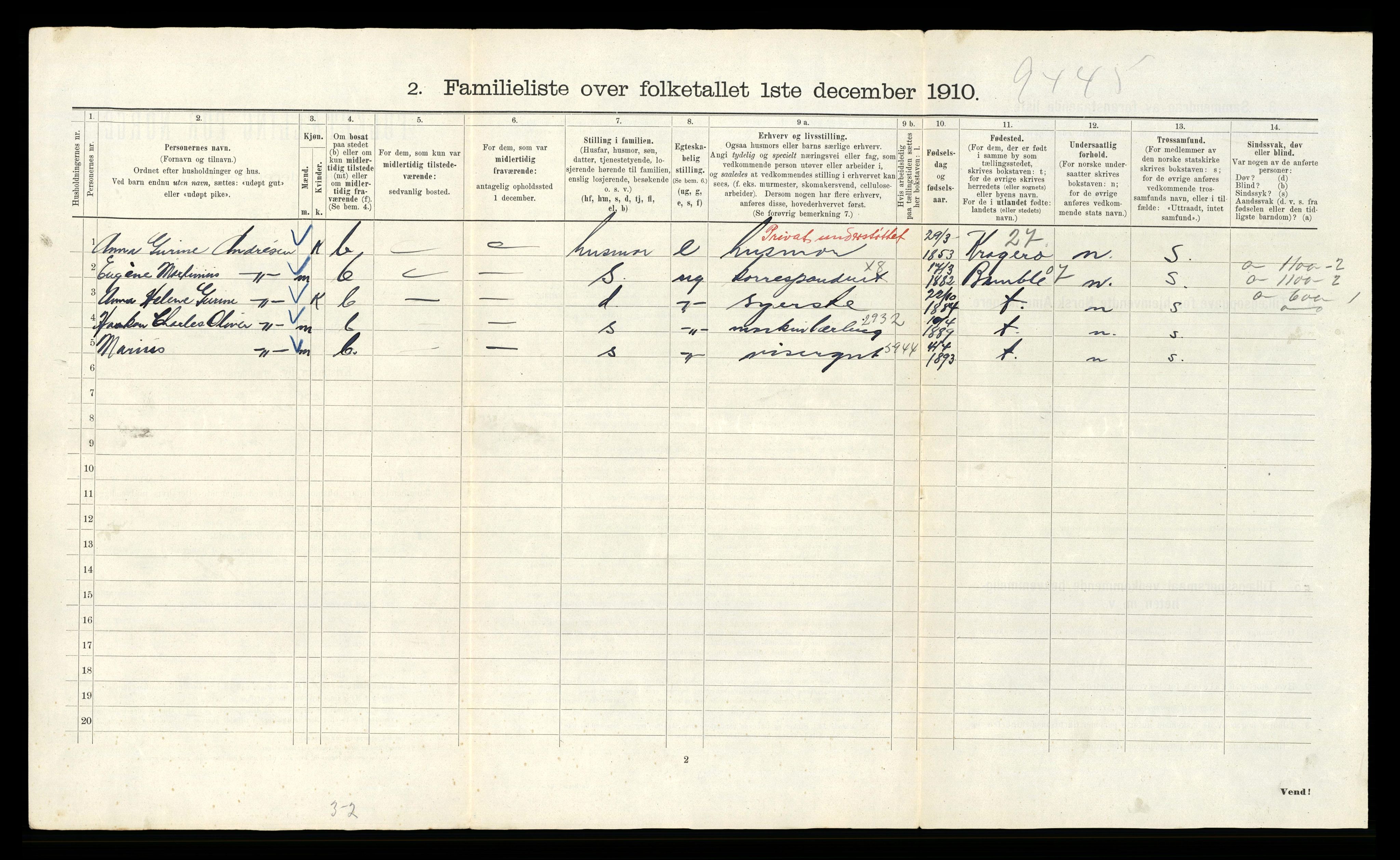 RA, 1910 census for Kristiania, 1910, p. 90560