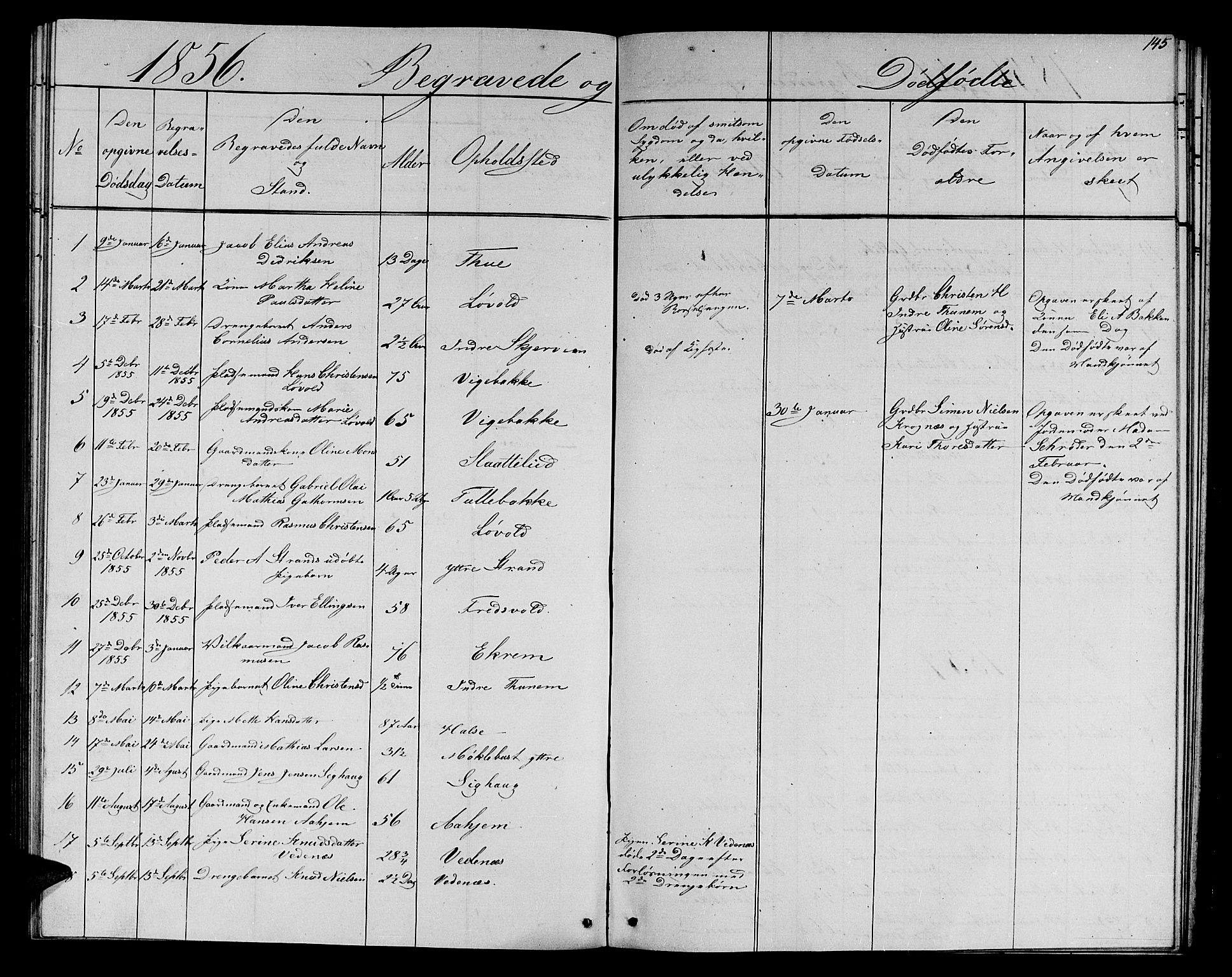 Ministerialprotokoller, klokkerbøker og fødselsregistre - Møre og Romsdal, AV/SAT-A-1454/501/L0015: Parish register (copy) no. 501C01, 1854-1867, p. 145